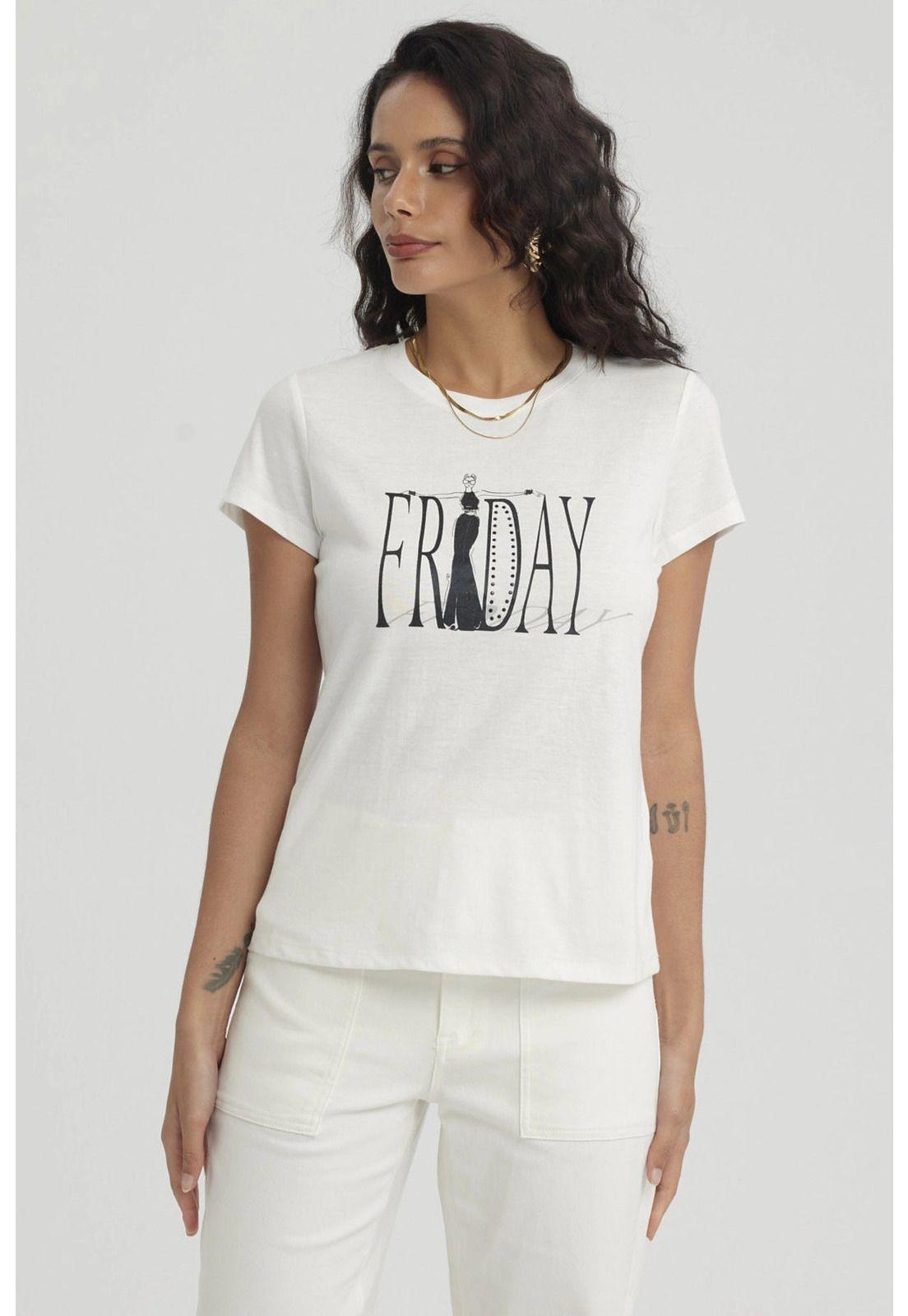 Polera Mujer Print Mujeres Con Aplicación Crudo-4