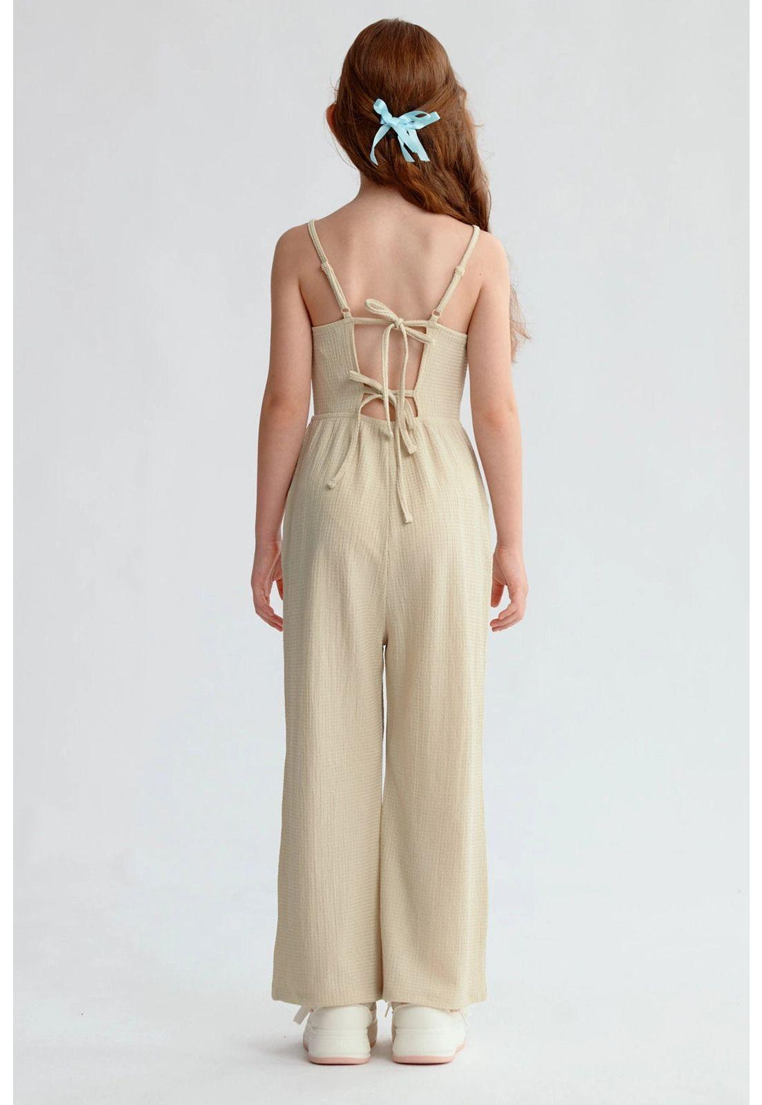 Enteritos Niña Largo Fiesta Beige-2