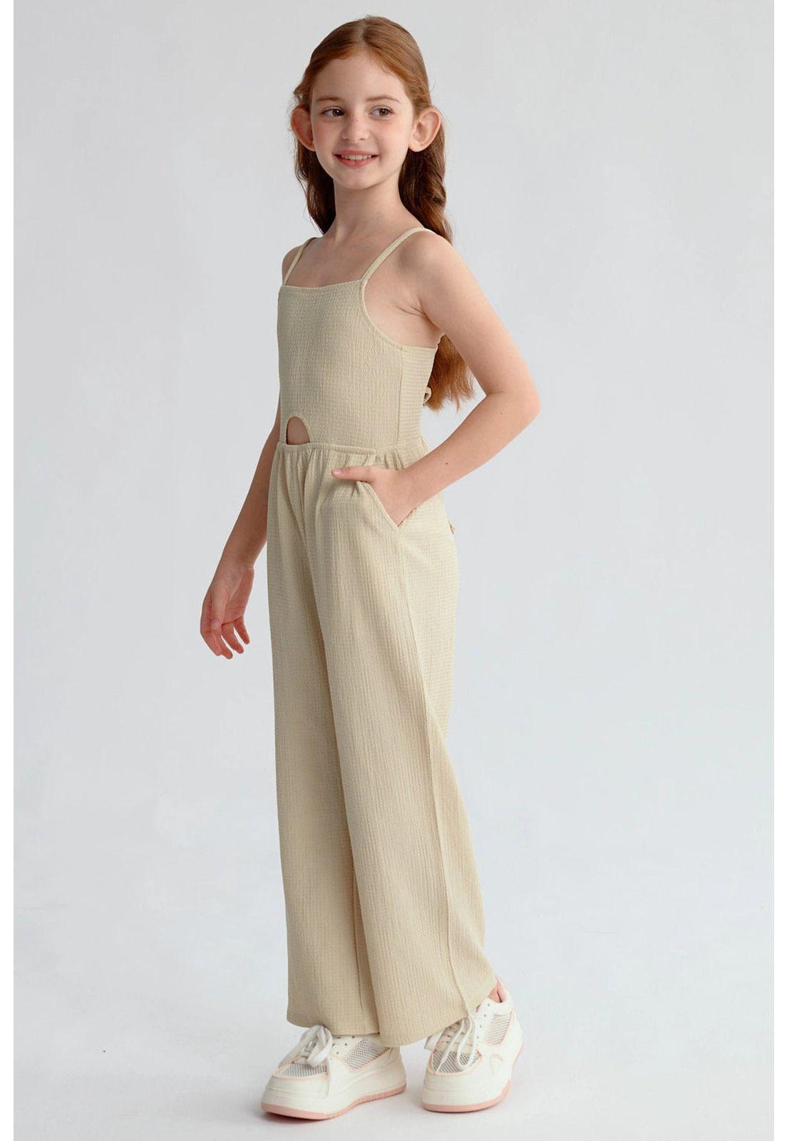 Enteritos Niña Largo Fiesta Beige-3