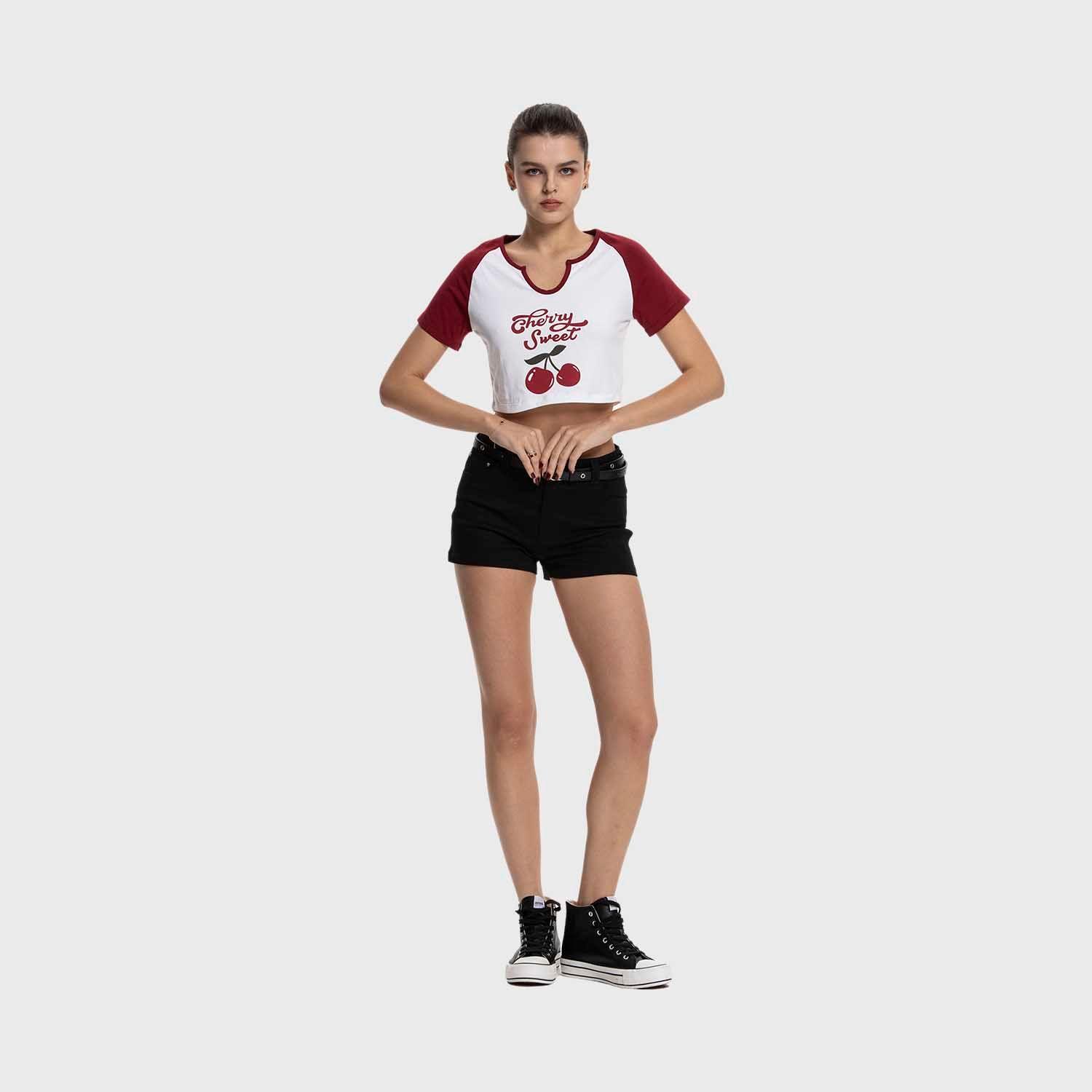 Polera Mujer Bicolor Burdeo Fashion's Park-3