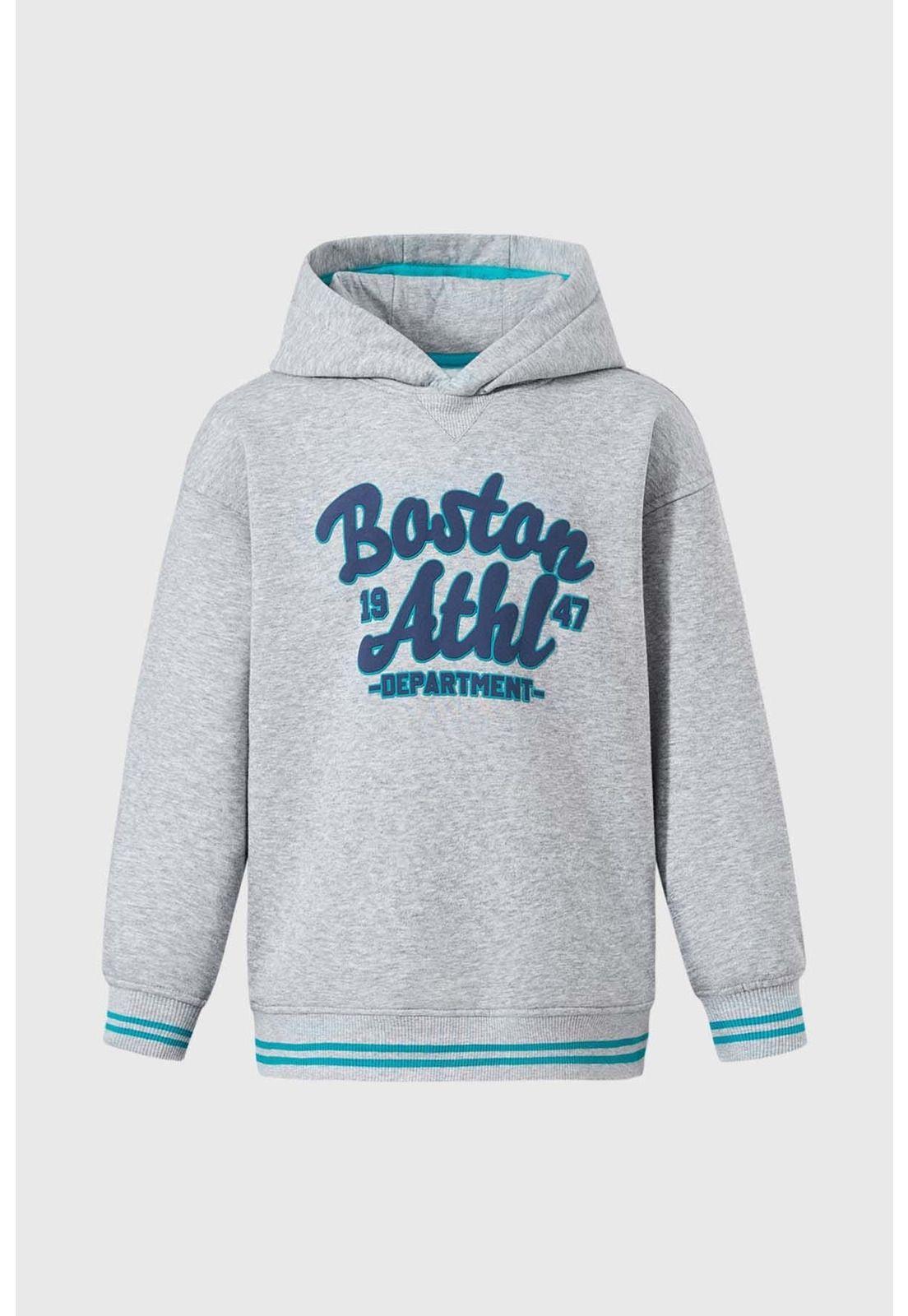 Polerón Niño College Canguro Gris-0