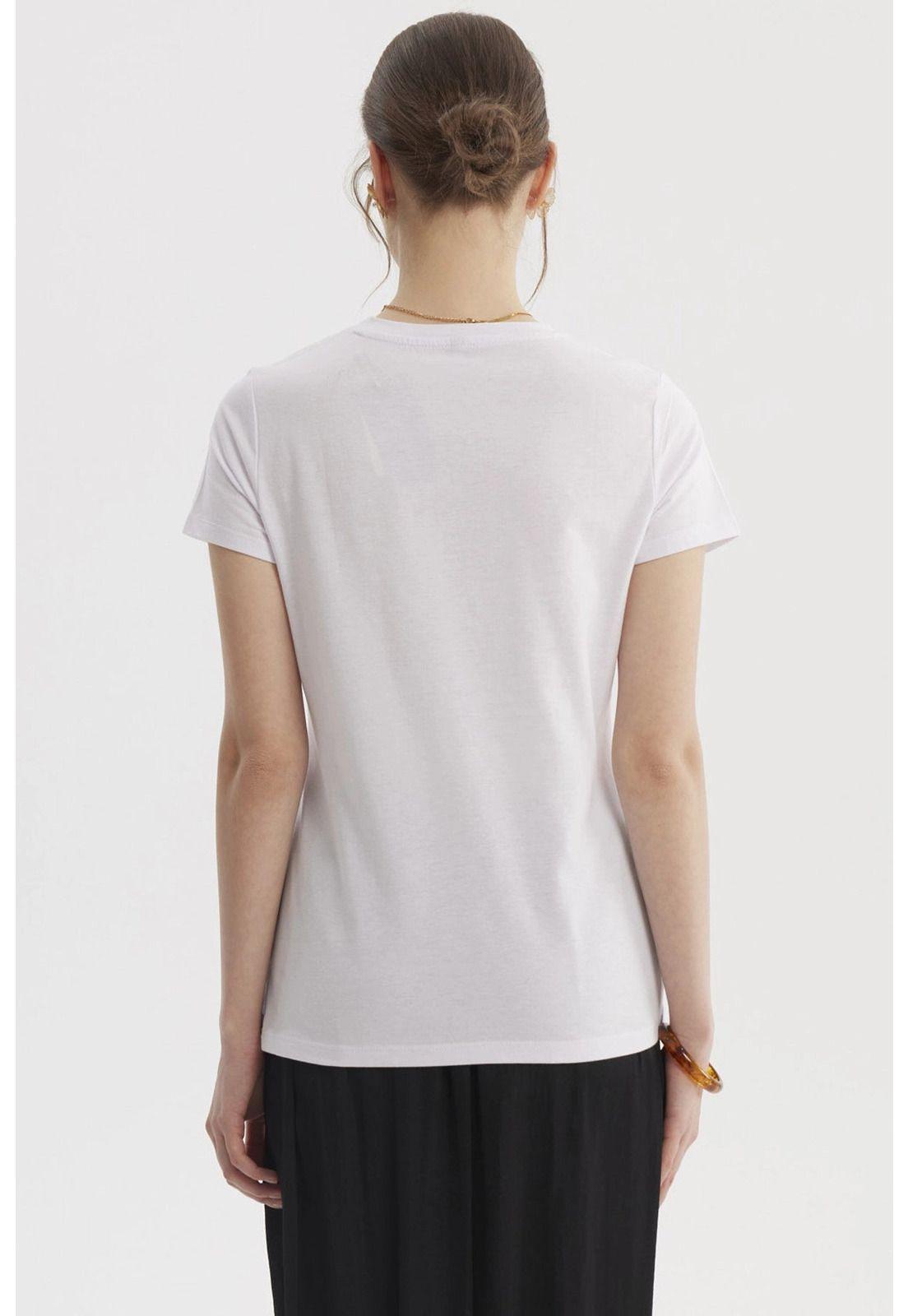 Polera Mujer Print Posiiconal Blanco / Rosado-2