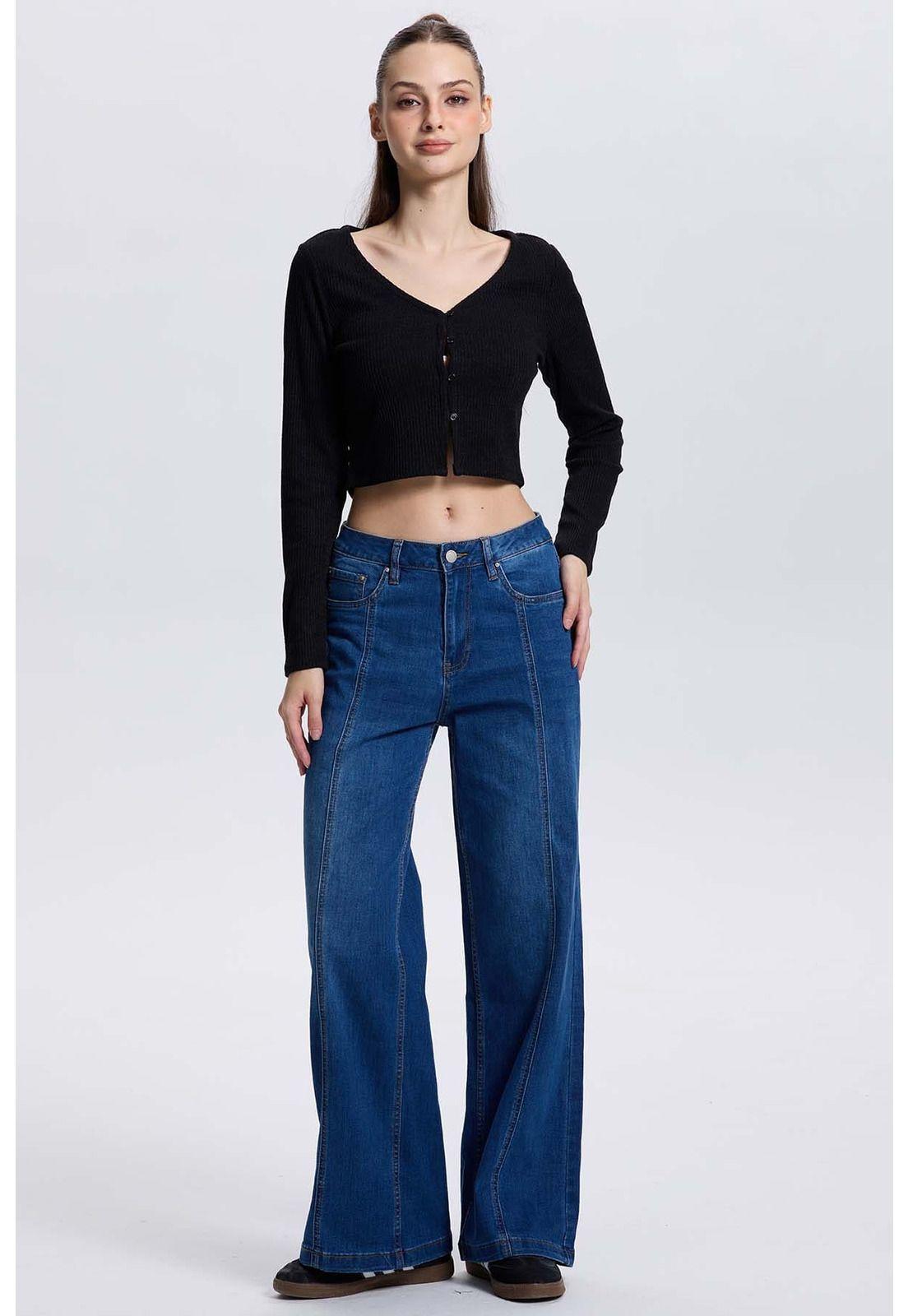 Sweater Mujer Botones Negro - ll-3