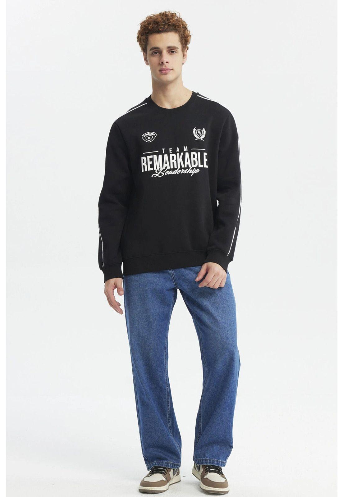 Polerón Hombre Oversize Negro-3