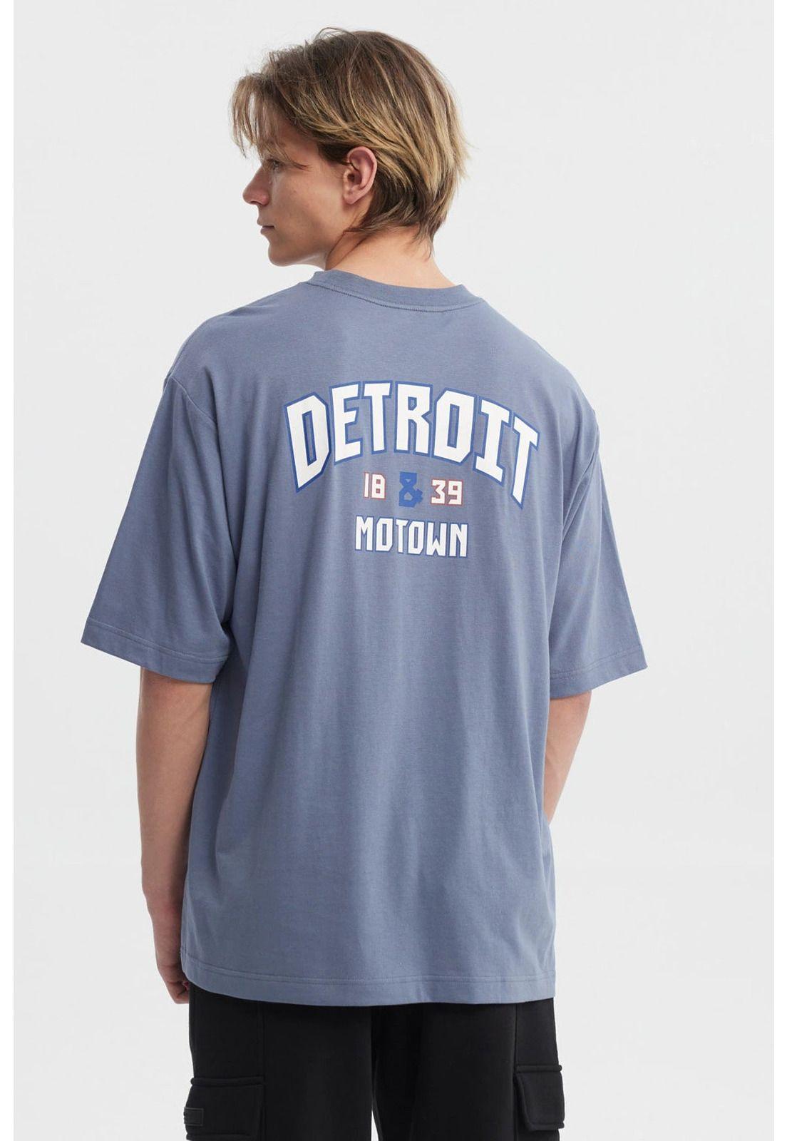 Polera Hombre Slim Azul Piedra-1