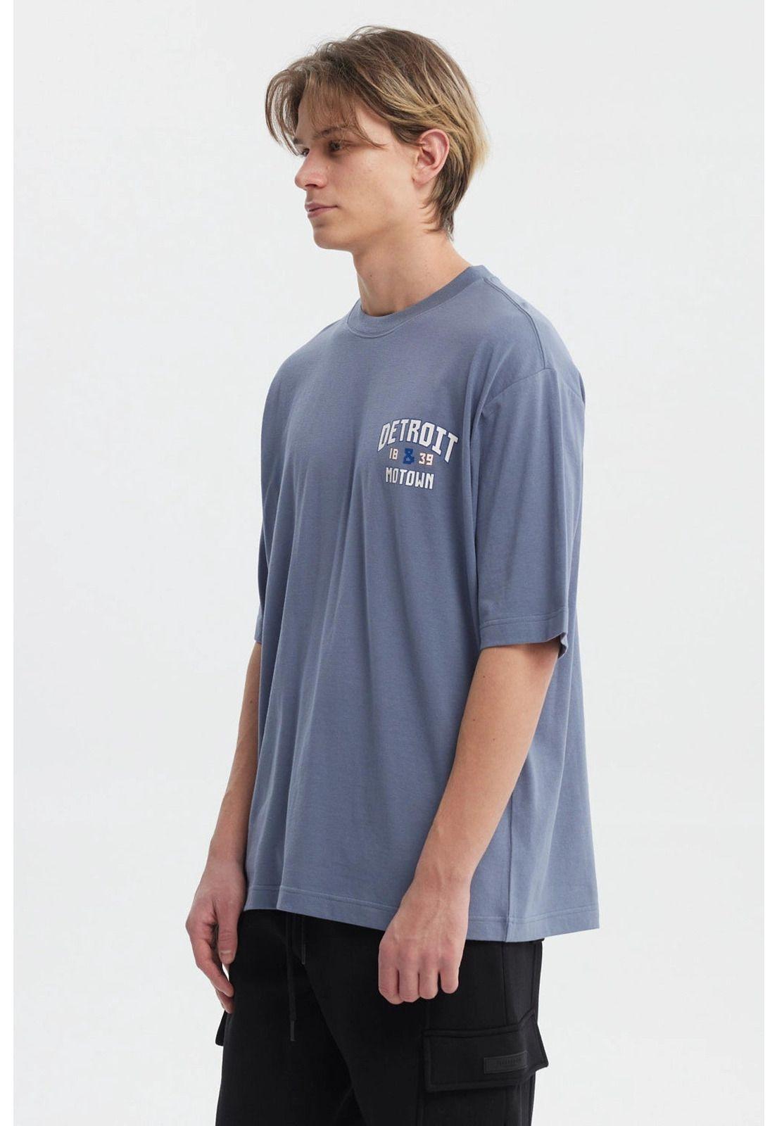 Polera Hombre Slim Azul Piedra-2