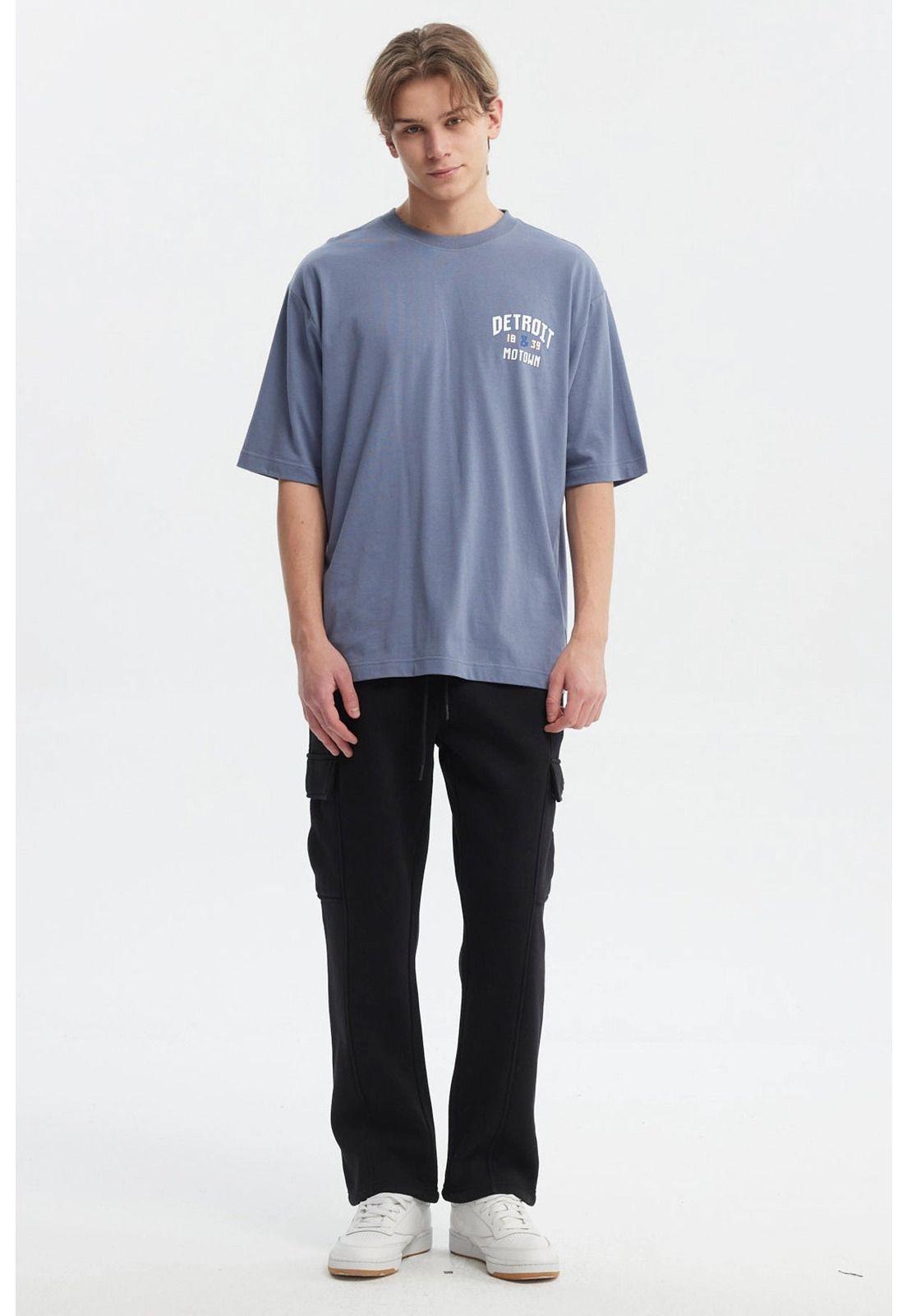 Polera Hombre Slim Azul Piedra-3