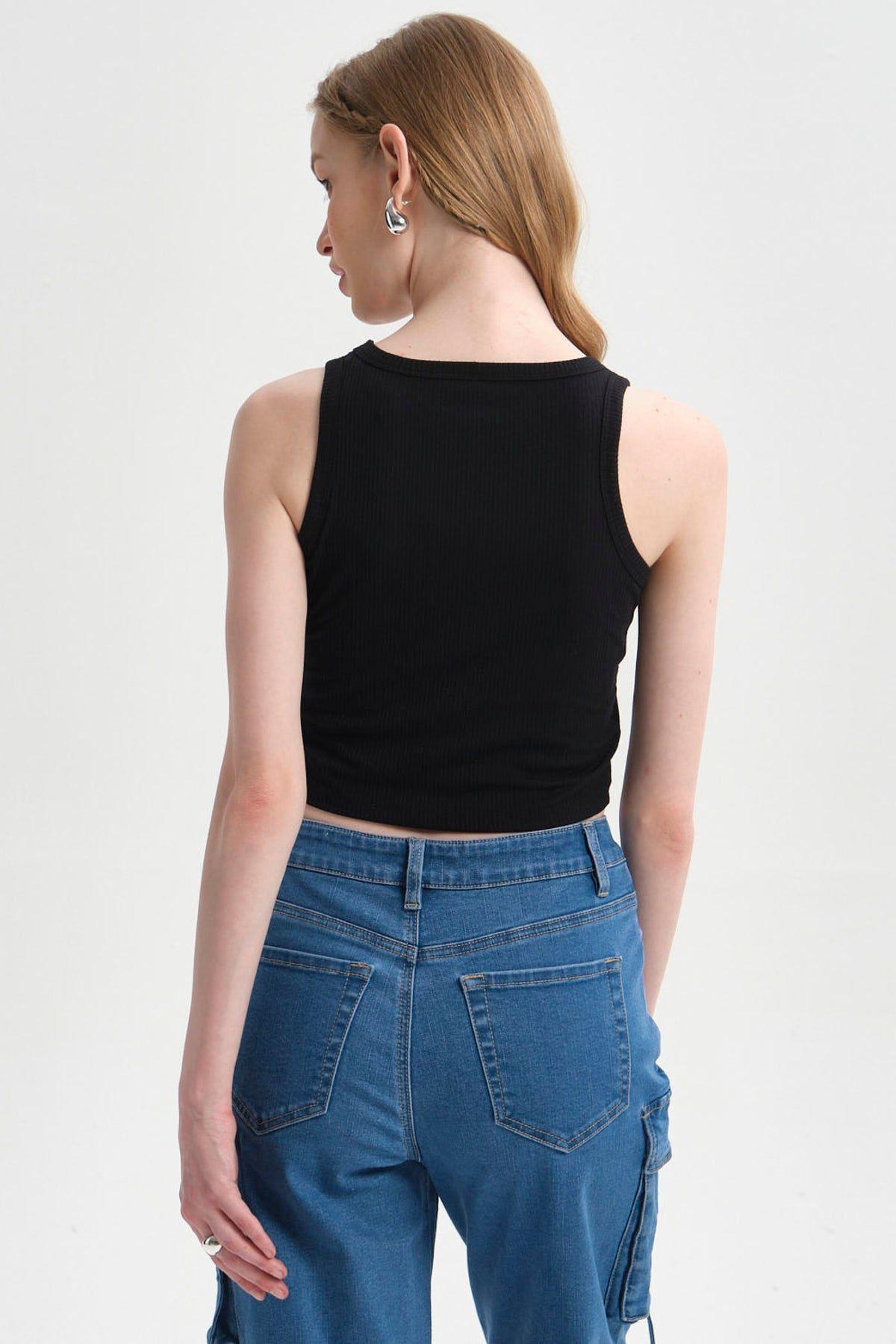 Polera Mujer Sudadera Negro-2