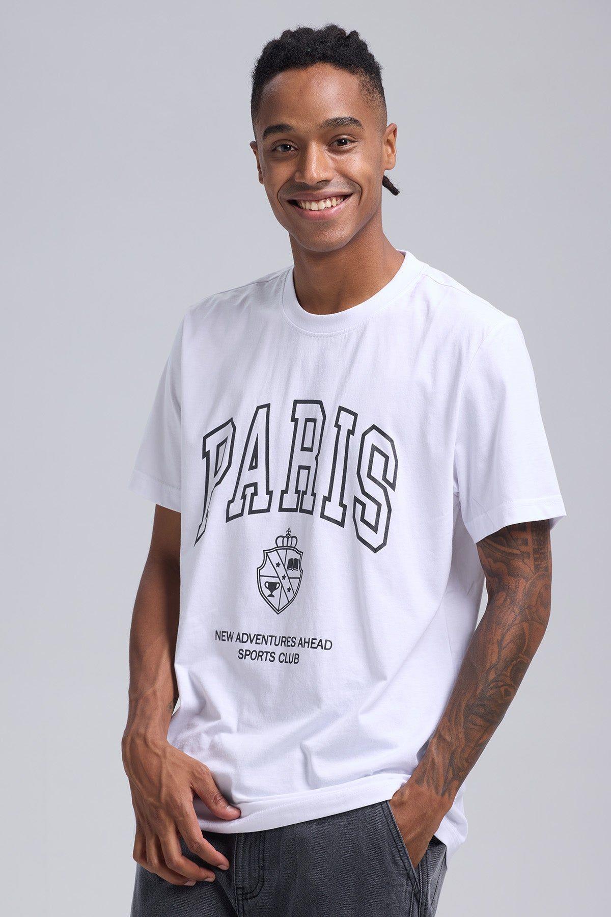 Polera Hombre Estampado Blanco II-0