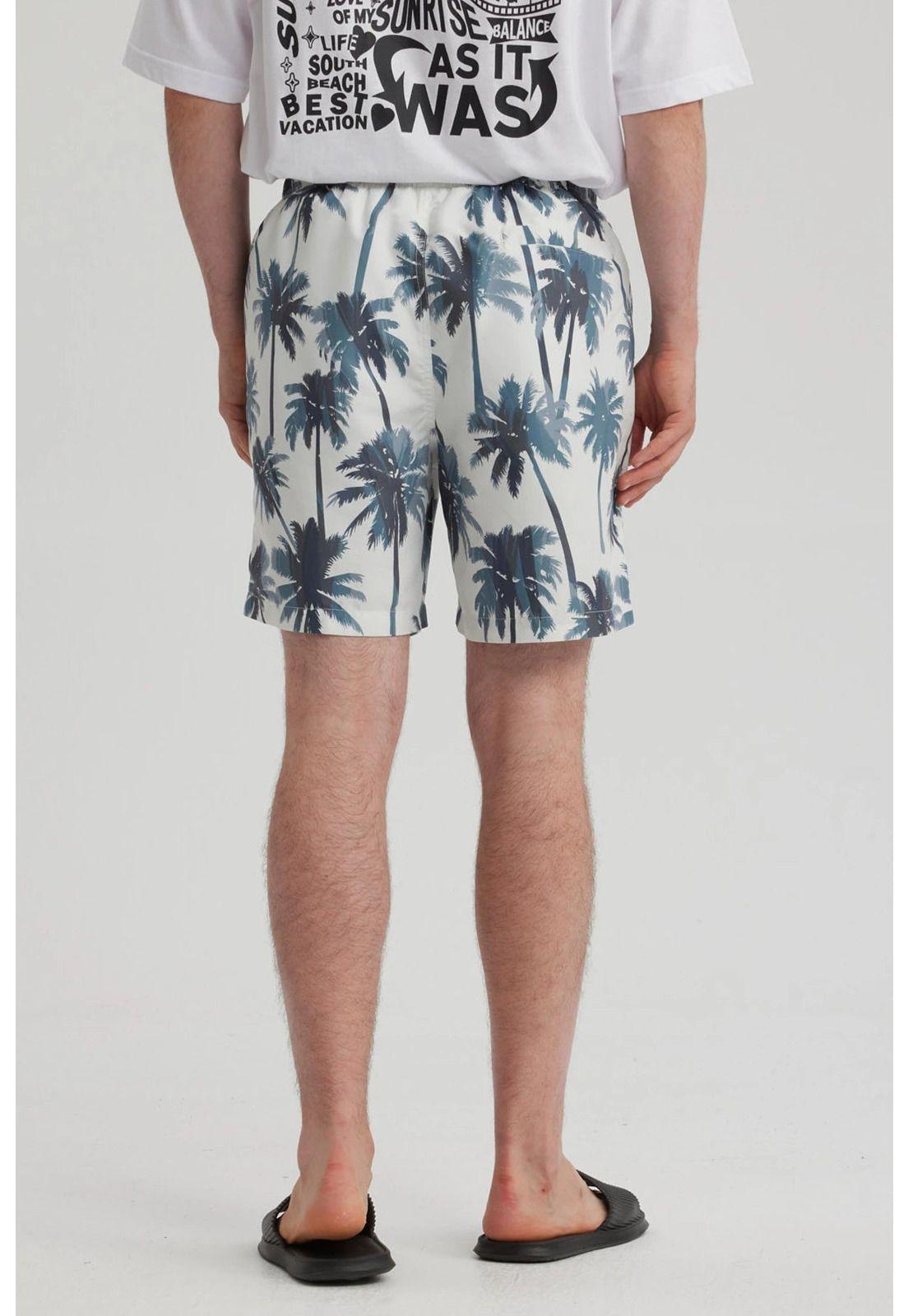 Short De Baño Hombre Rapport Blanco-6