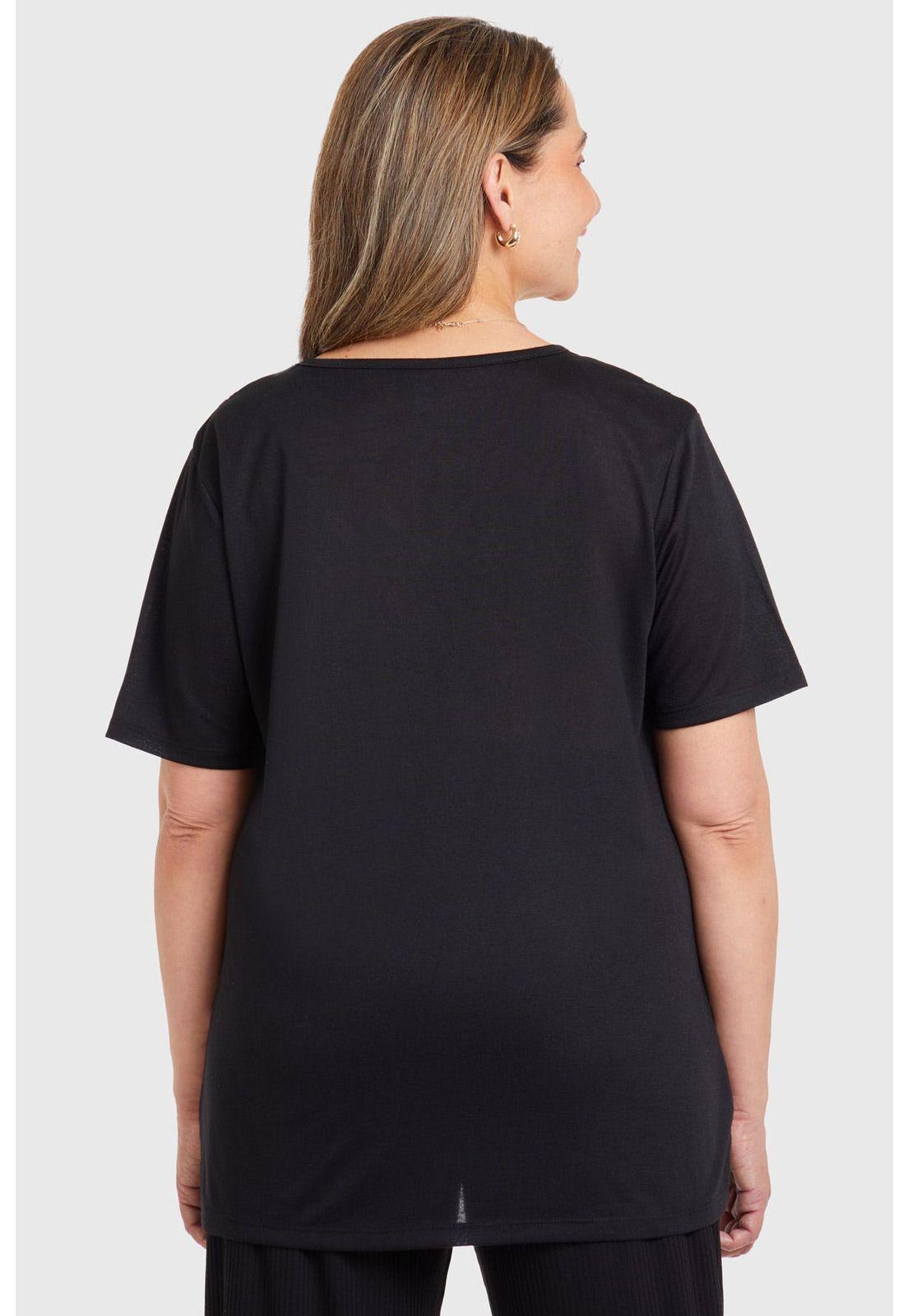 Polera Bimateria Negro-2