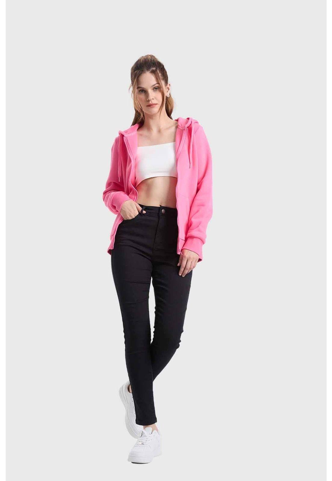 Polerón Mujer Hoodie Rosado - ll-3