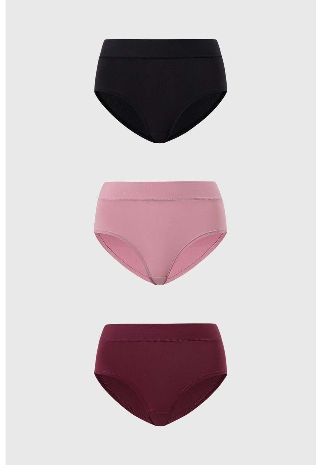 Calzón Mujer Tripack Bikini Algodón Negro - lll-0