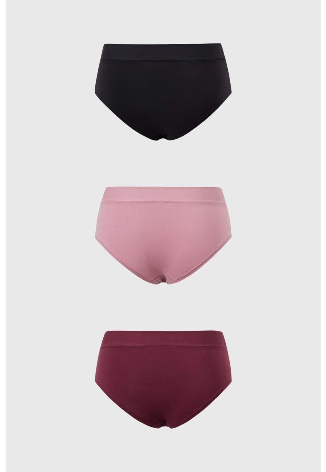 Calzón Mujer Tripack Bikini Algodón Negro - lll-1