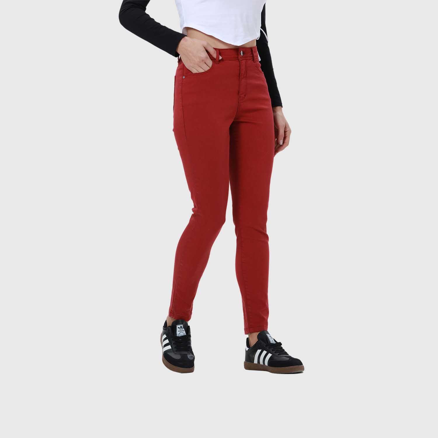 Jeans Mujer Super Skinny Co Rojo Italiano-1
