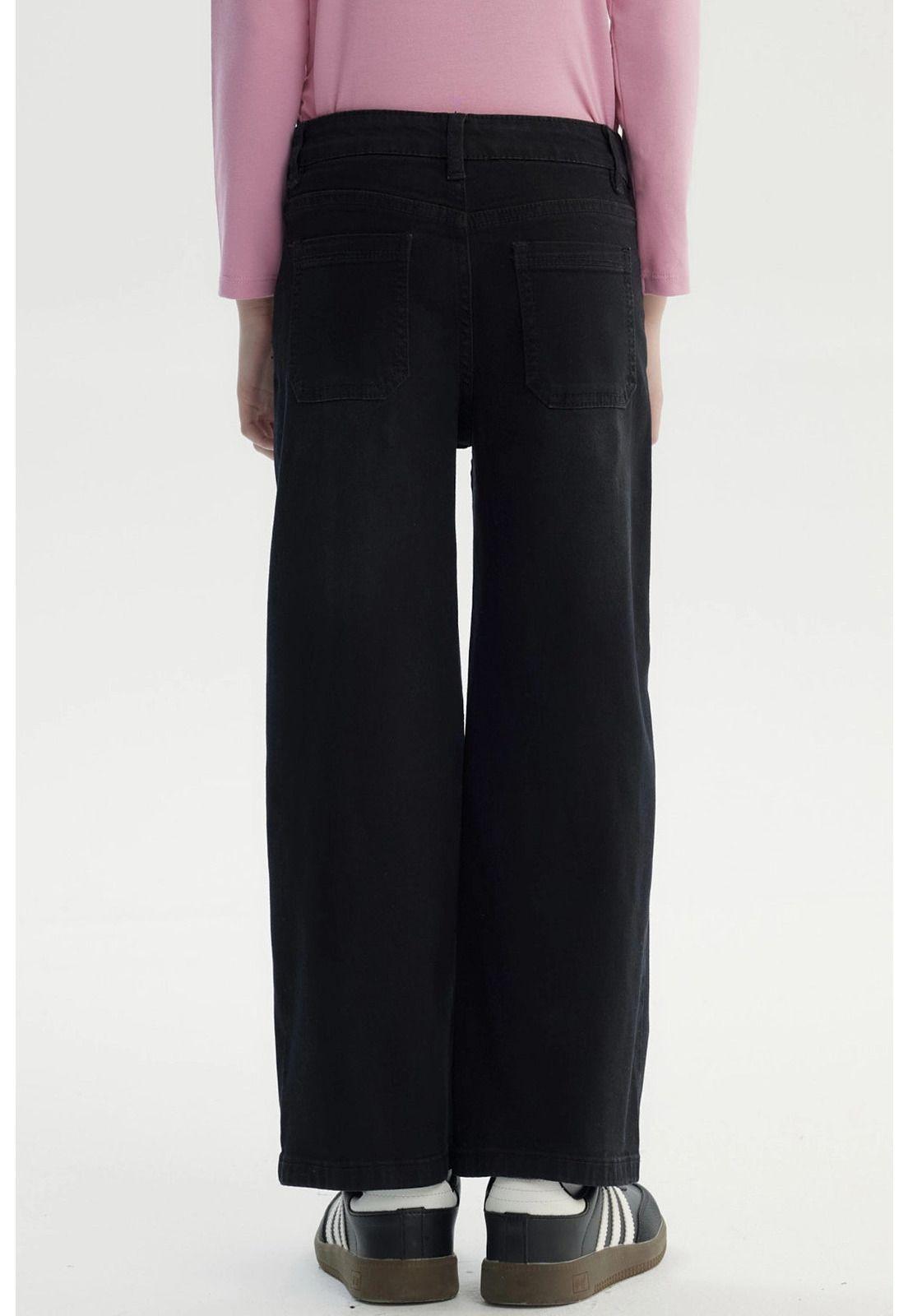 Jeans Niña Wide Leg Negro - lll-2