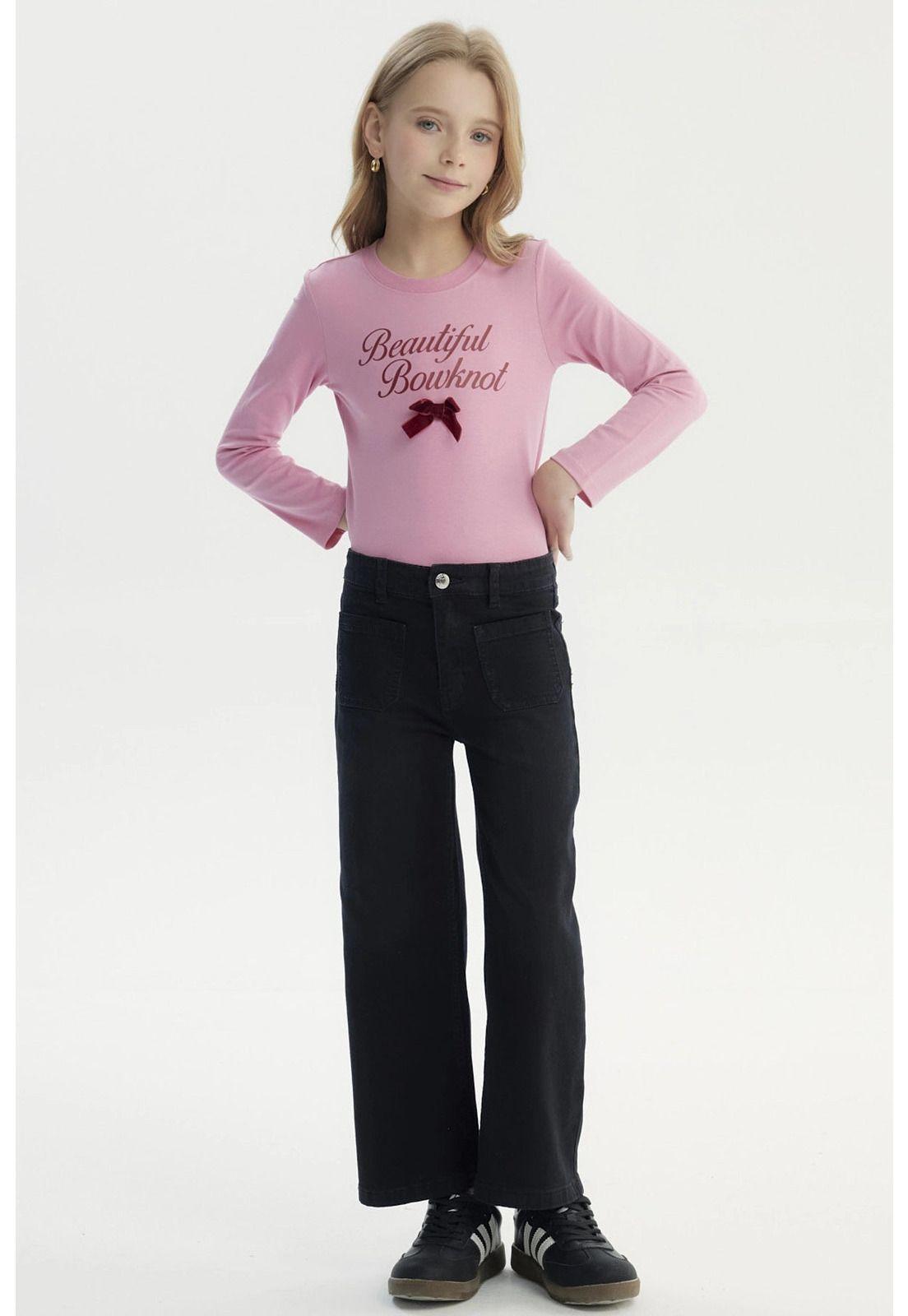 Jeans Niña Wide Leg Negro - lll-3