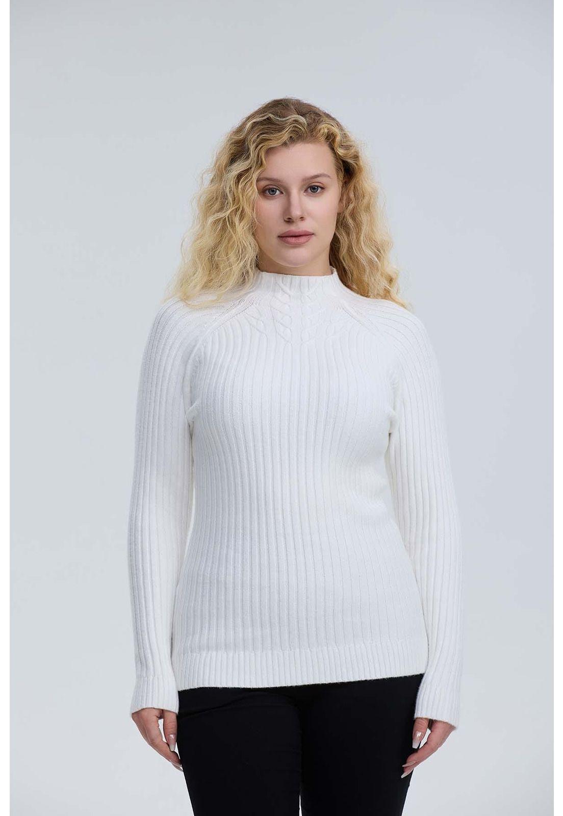 Sweater Mujer Chenille Crudo-0