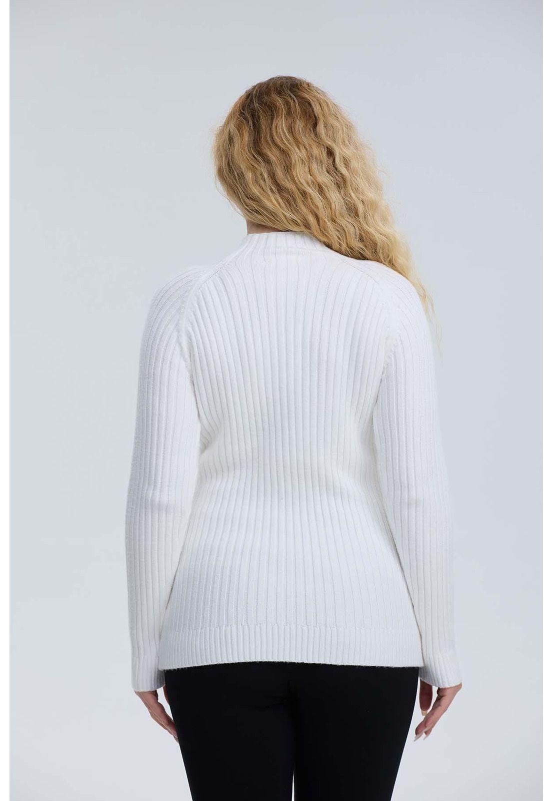 Sweater Mujer Chenille Crudo-2