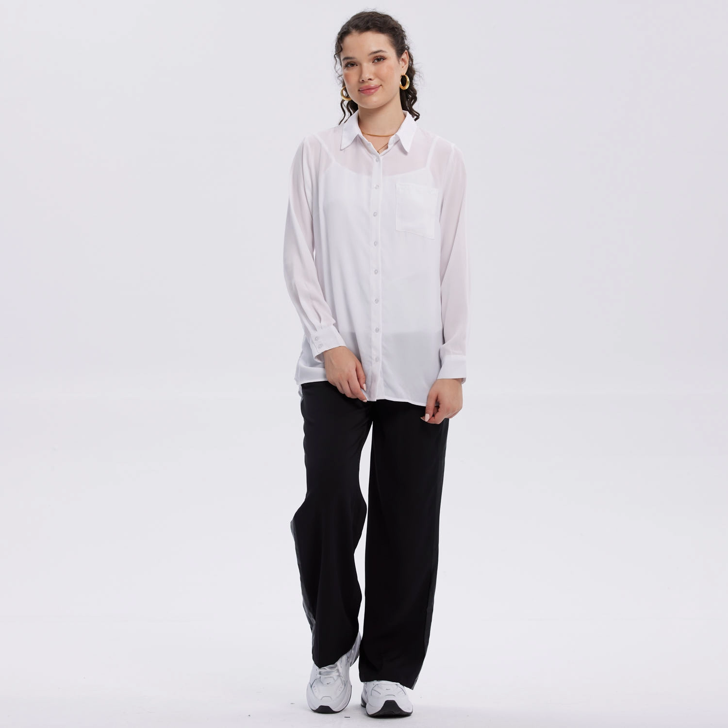 Blusa Mujer Abotonada Blanco-3