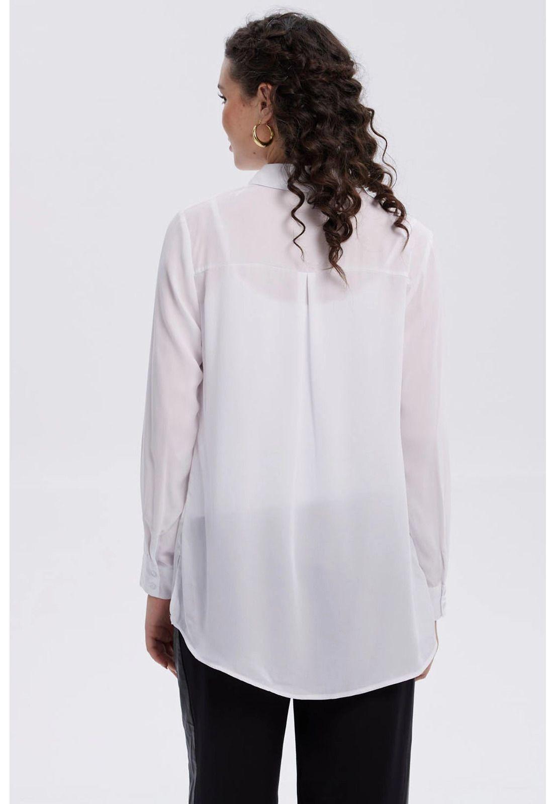 Blusa Mujer Abotonada Blanco-2