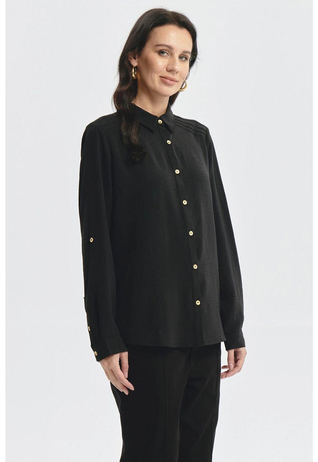 Blusa Mujer Roll Up Negro - ll-1