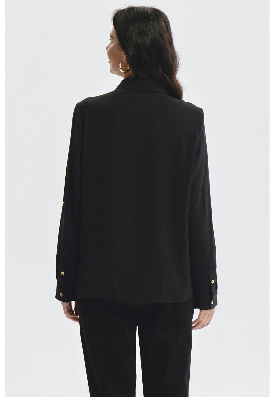 Blusa Mujer Roll Up Negro - ll-2