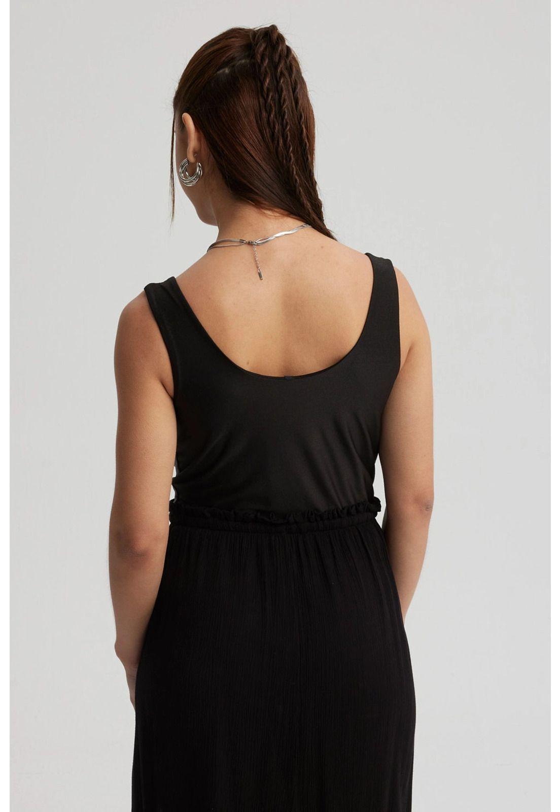 Polera Mujer Drapeada Noche Negro-2