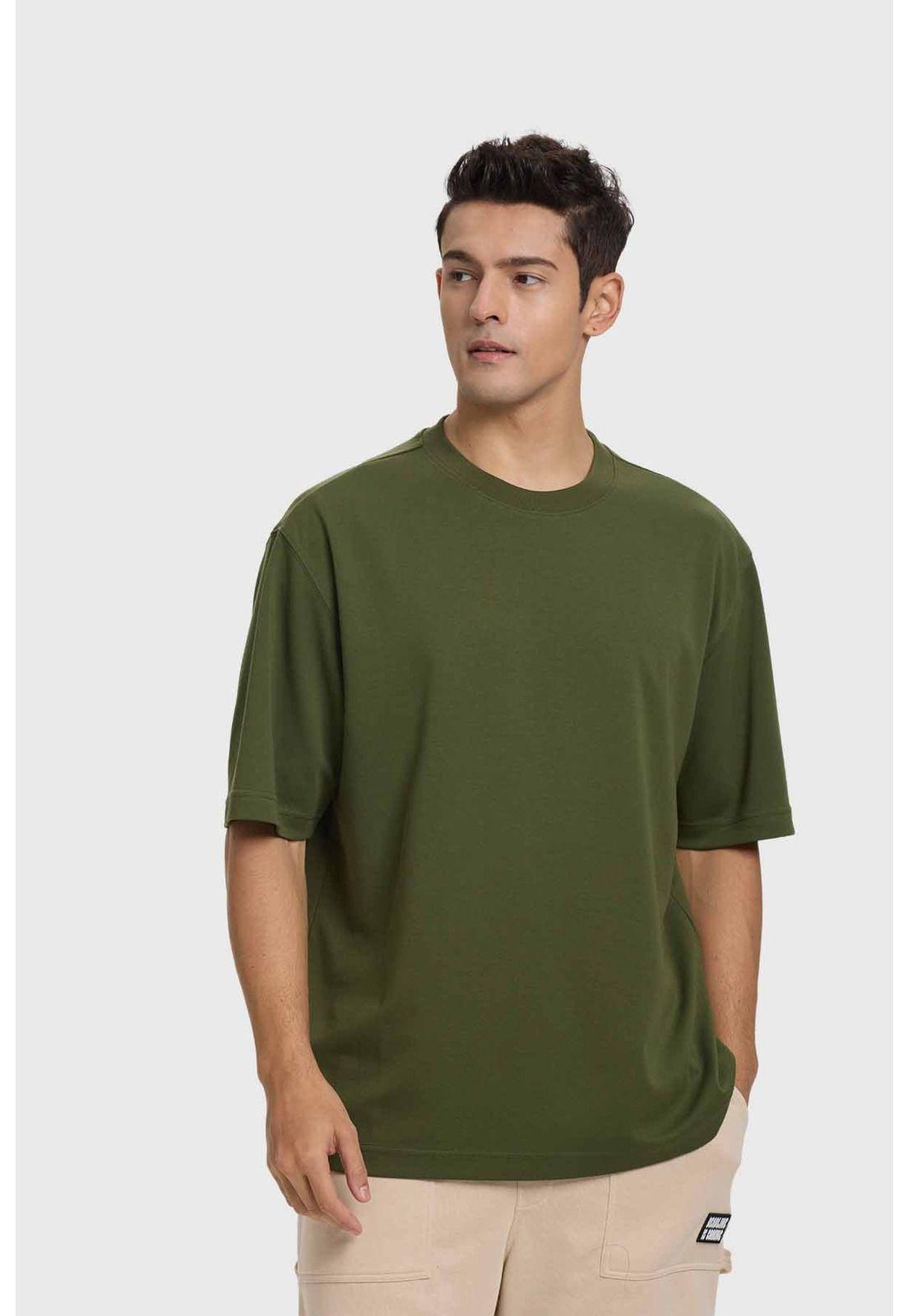 Polera Hombre Loose Fit Verde-1