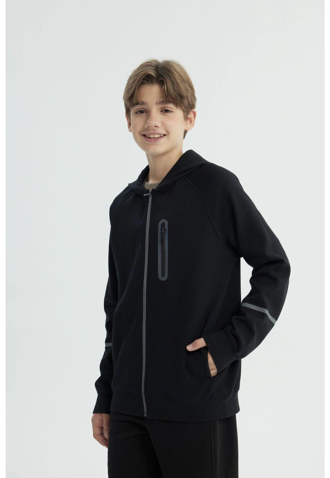 Polerón Niño Regular Negro - ll-1