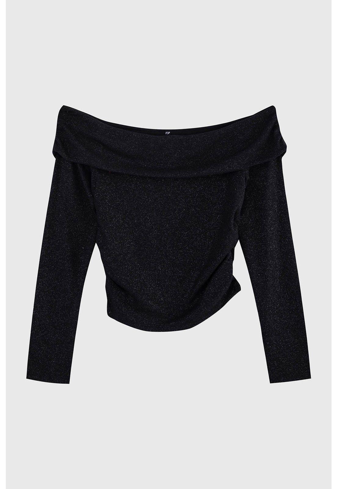 Polera Mujer Bardot Negro-1