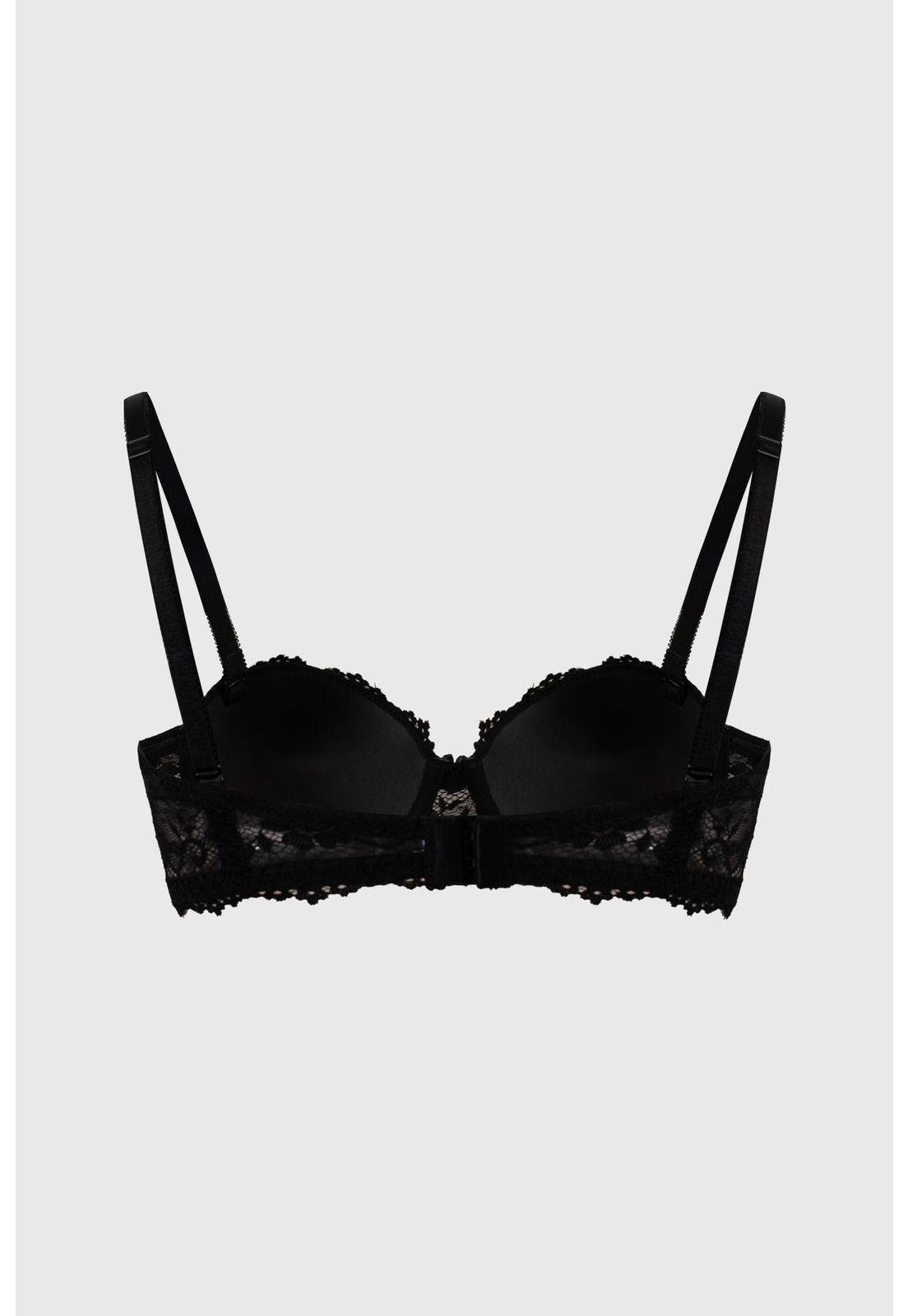 Sostén Mujer Strappless Encaje Negro - ll-1