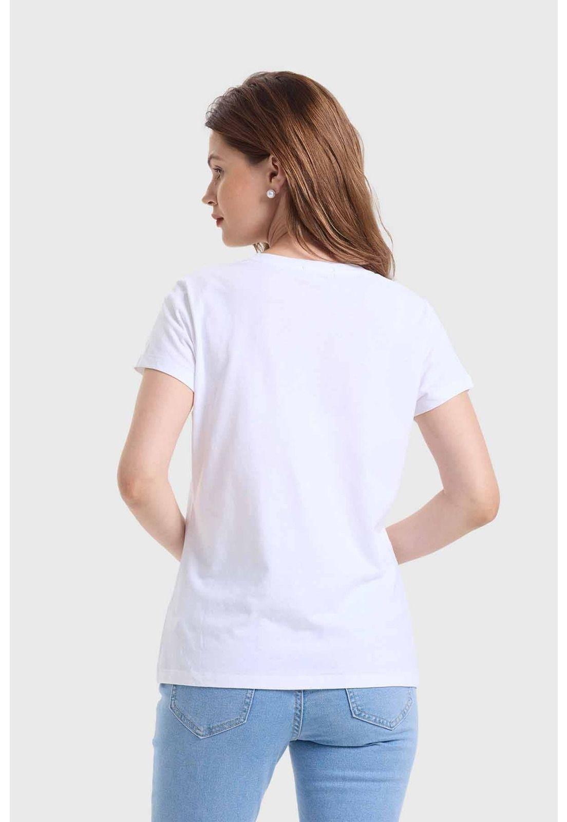 Polera Mujer Básica Print Blanco - VIII-2