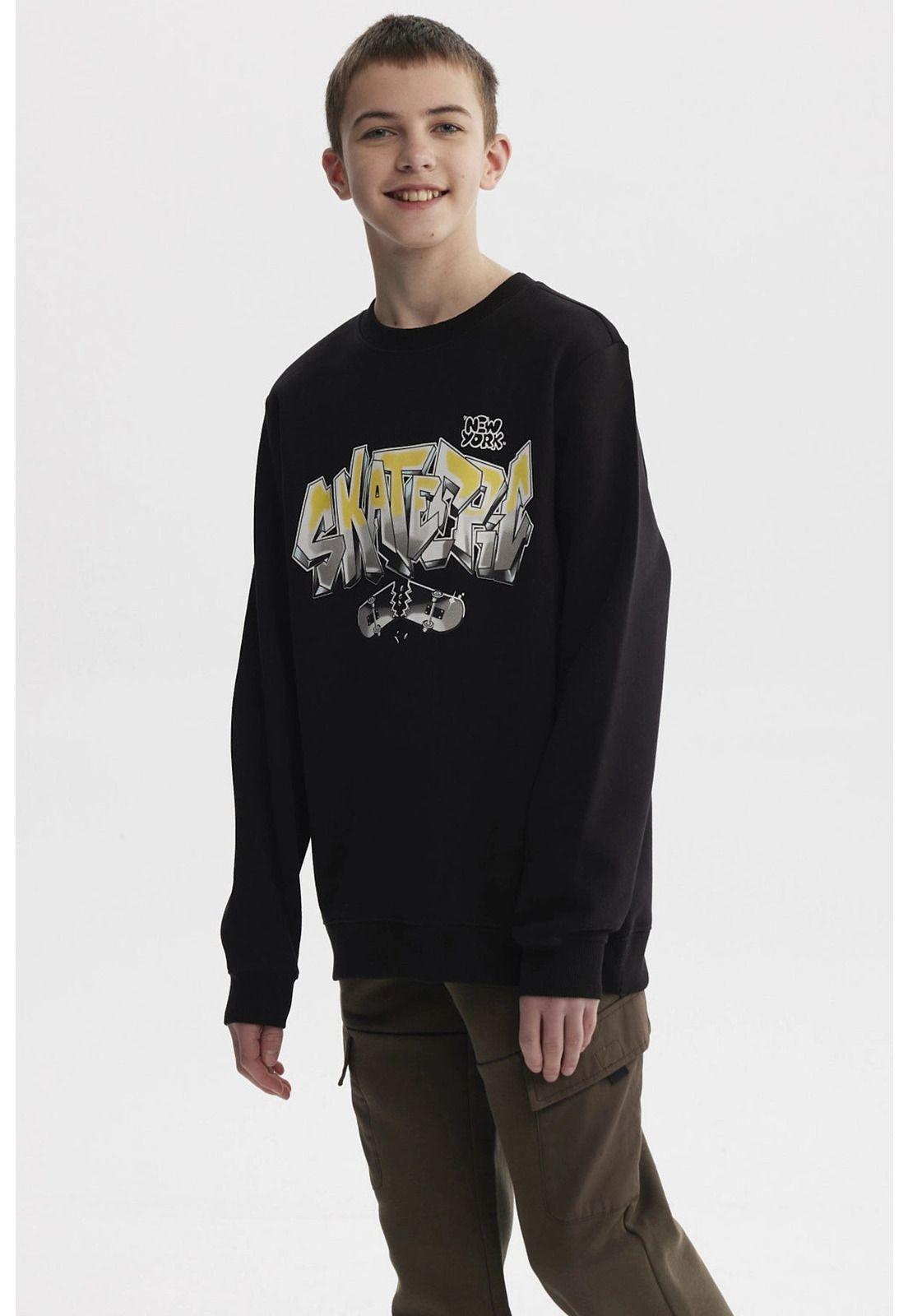 Polerón Niño Básico Teen Negro - ll-1