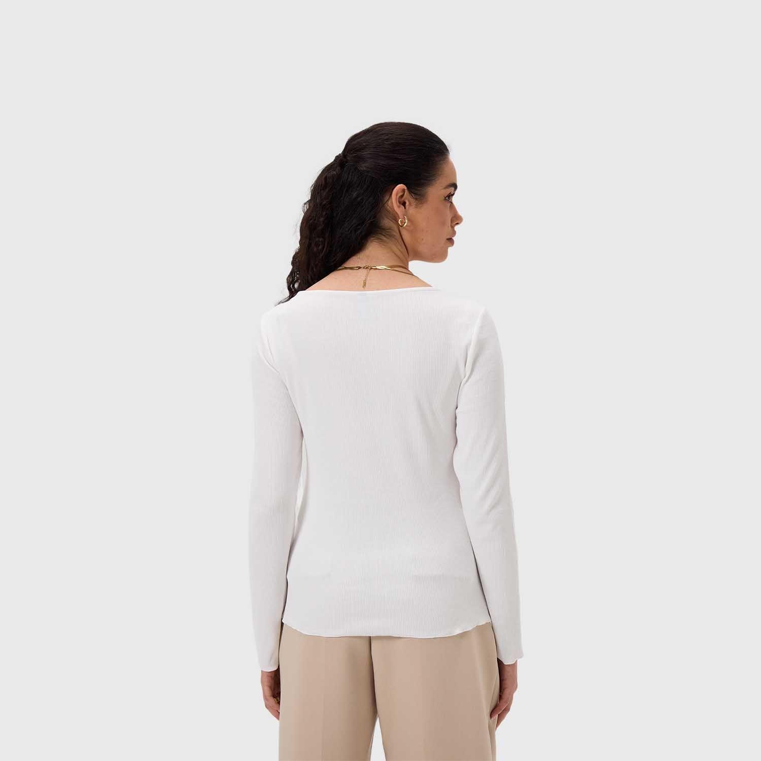 Polera Mujer Rib Lisa Crudo Fashion's Park-2