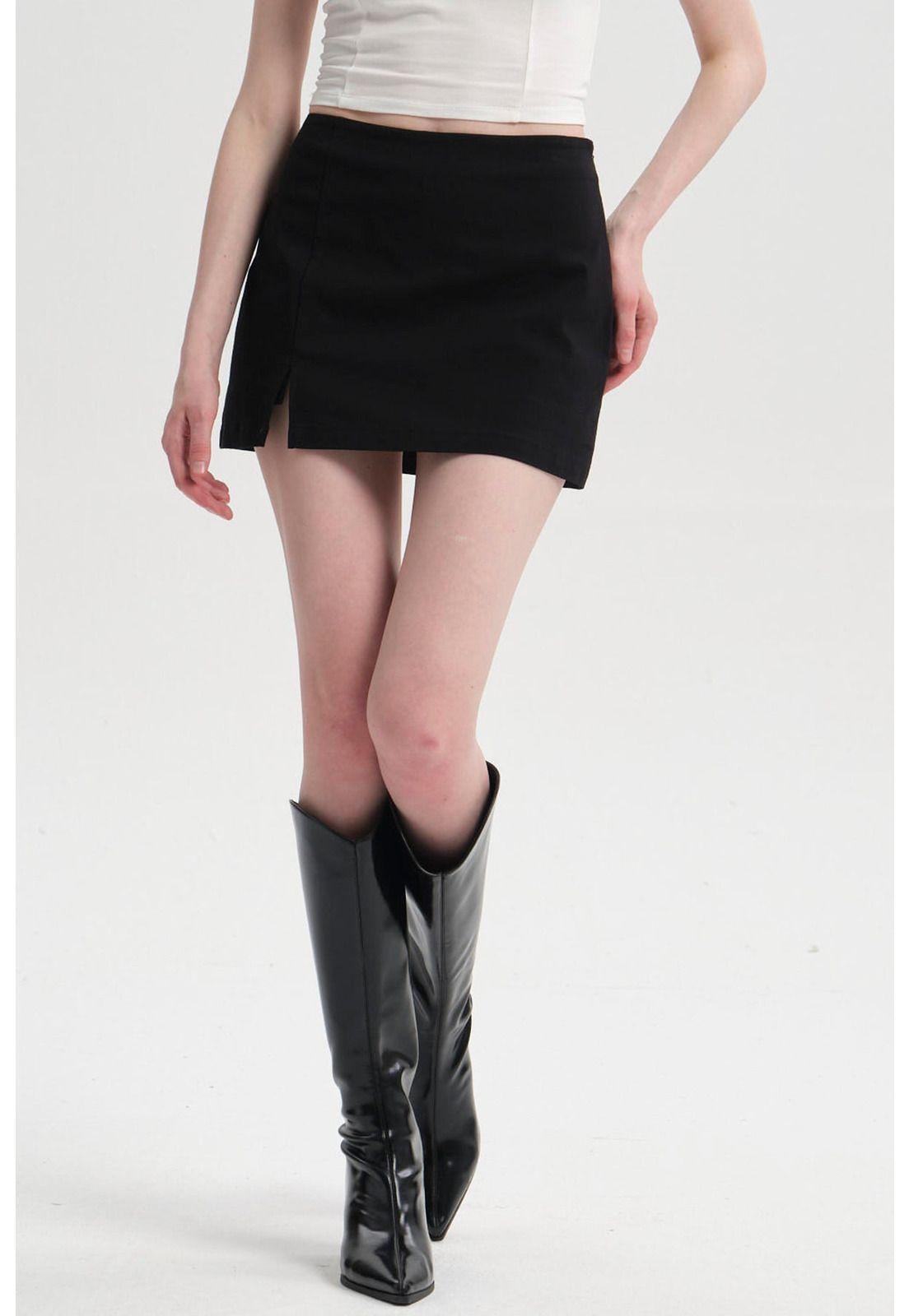 Falda Mujer Short Negro-0