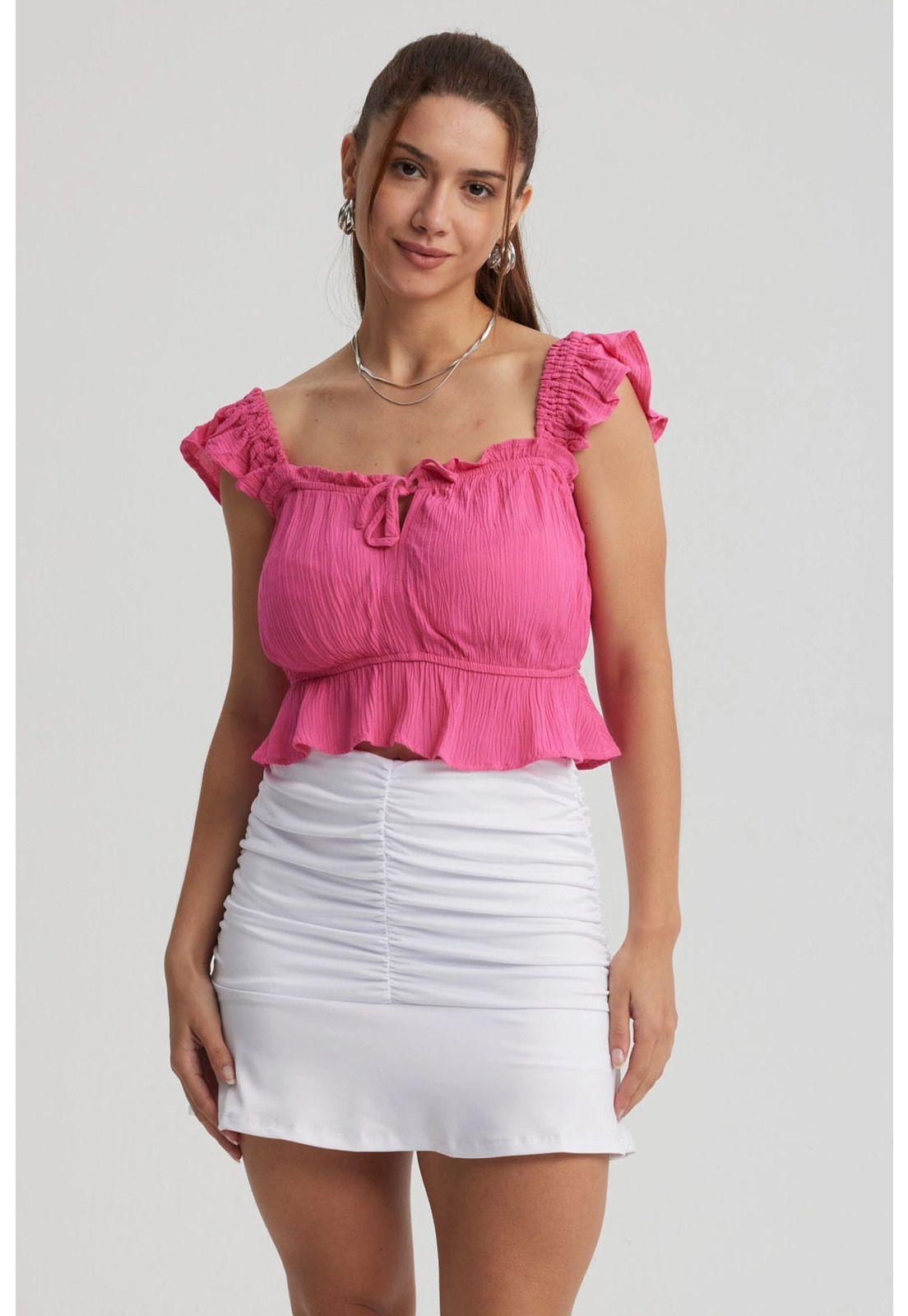 Blusa Mujer Panal Superior Rosado-0