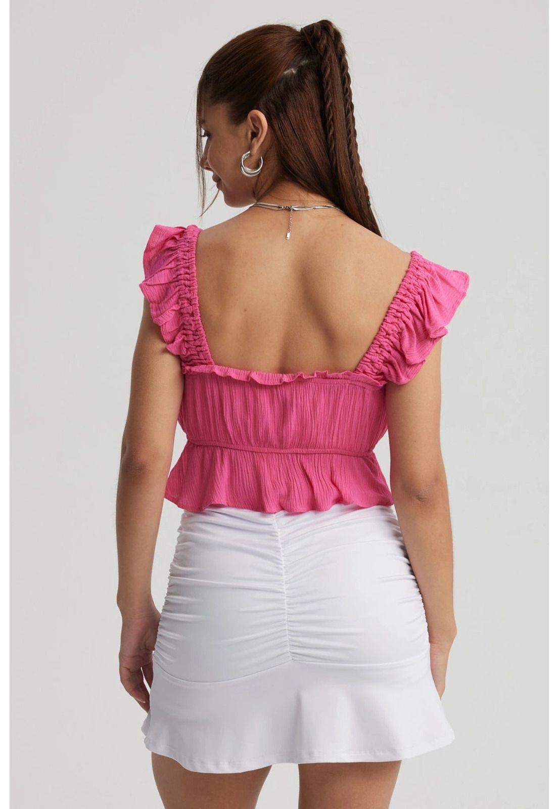 Blusa Mujer Panal Superior Rosado-2