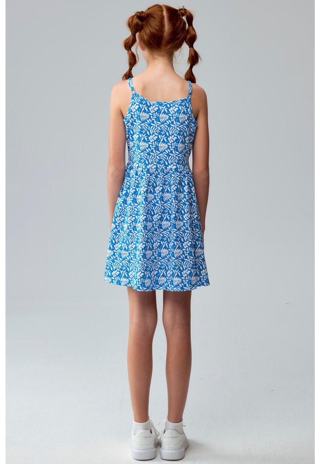 Vestido Niña Básico Teen Azulino-2