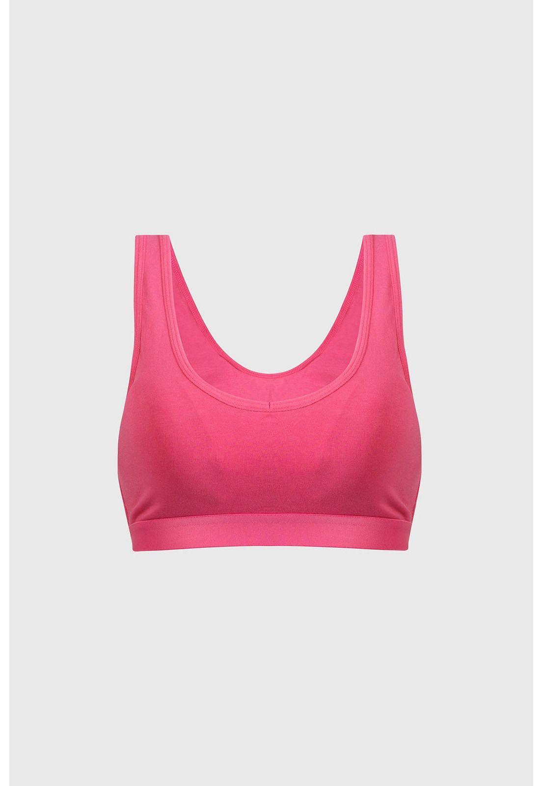 Sostén Mujer Peto Algodón Fucsia-0