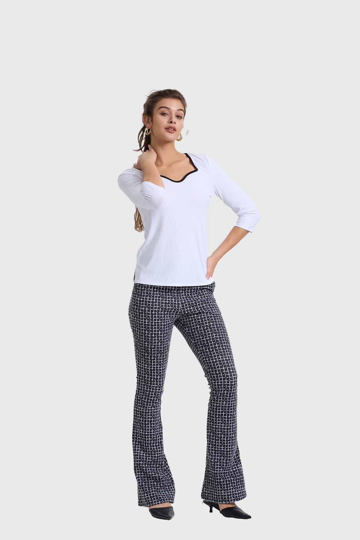 Polera Mujer Escote Corazón Blanco-3