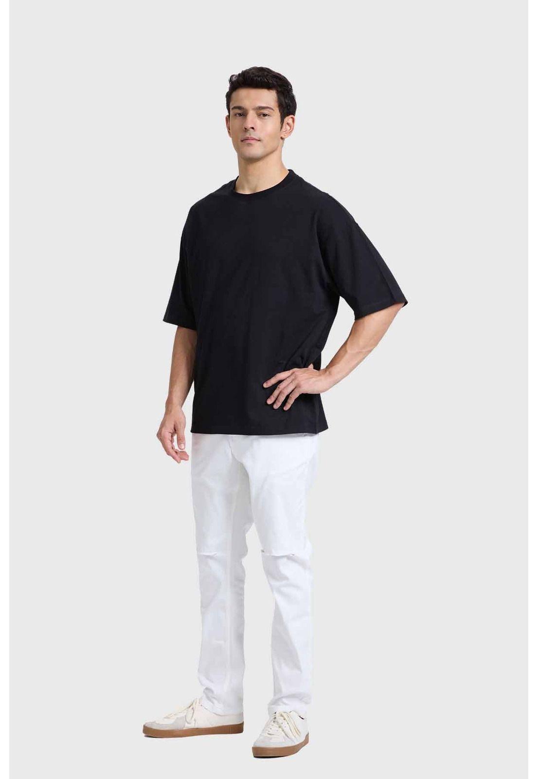 Polera Hombre Oversize Negro-3