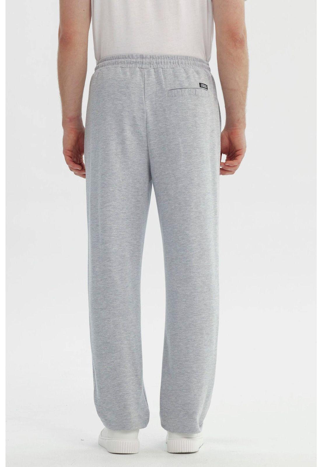 Pantalón Buzo Hombre Slim Gris Melange-2