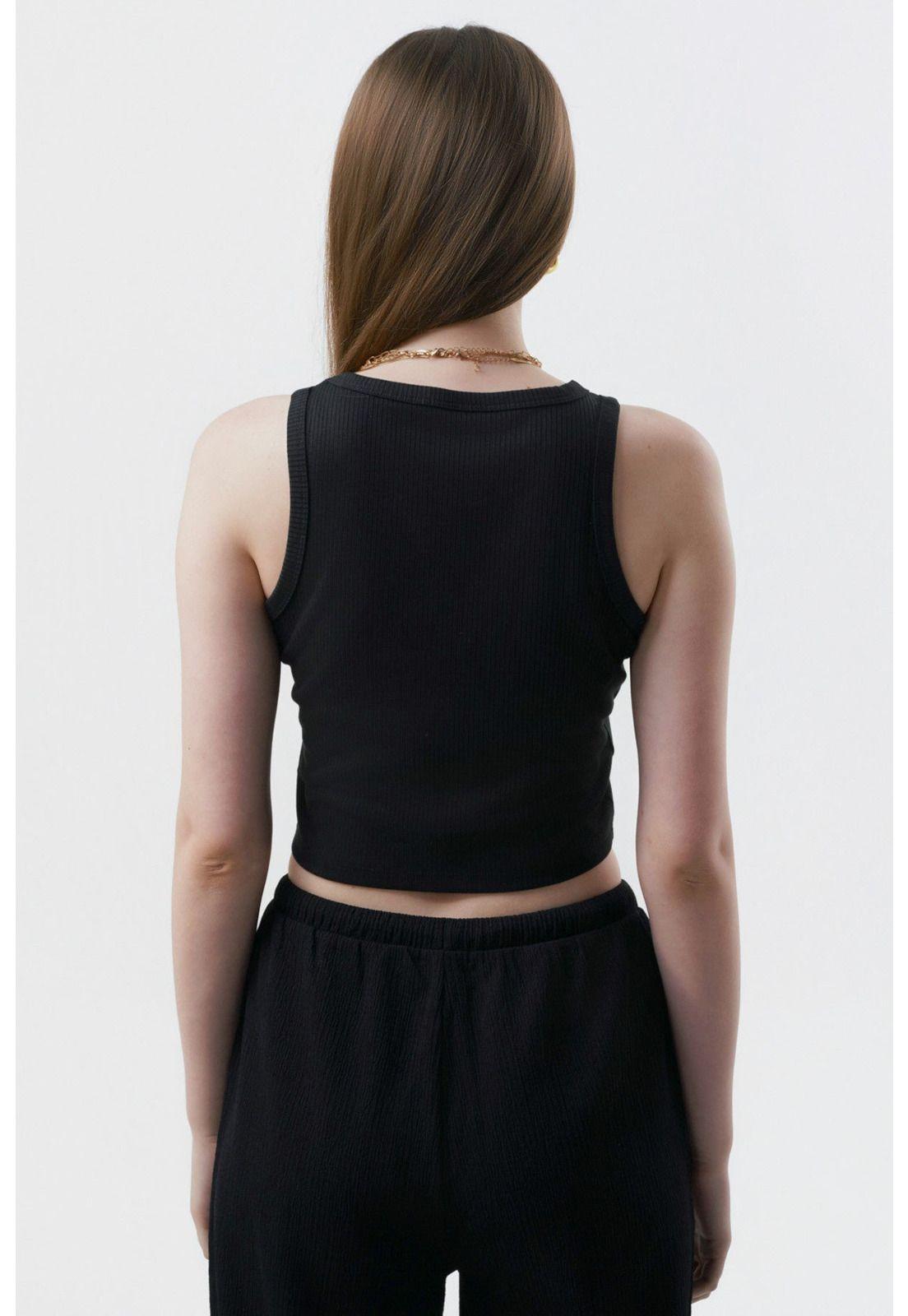 Polera Slim Mujer Negro - ll-2