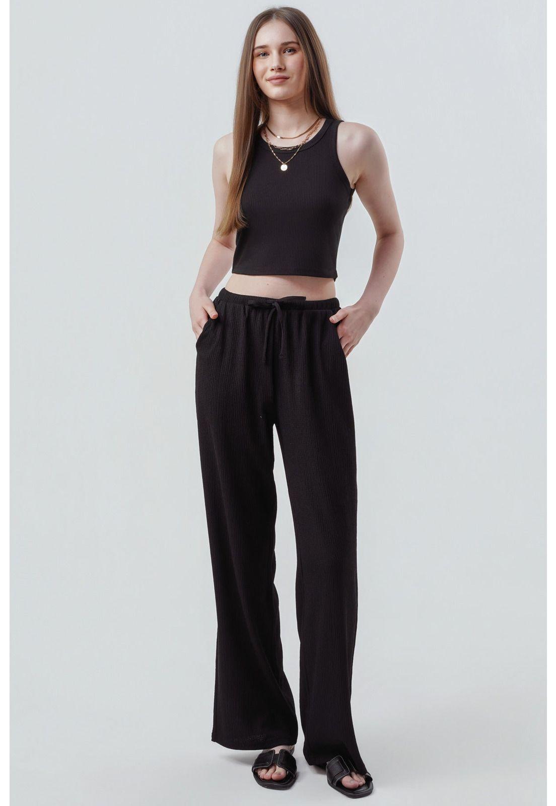 Polera Slim Mujer Negro - ll-3