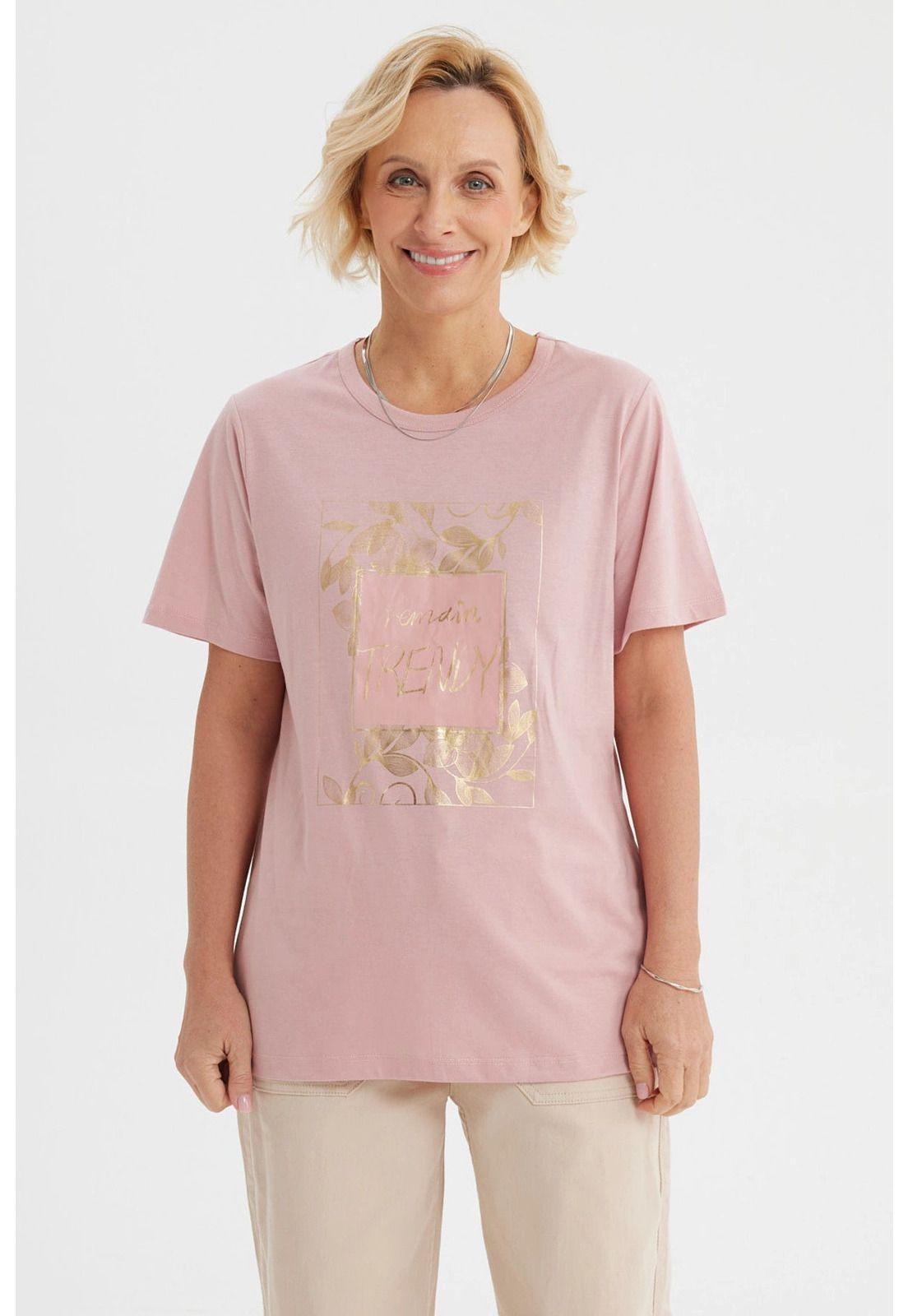 Polera Mujer Print Posicional Palo Rosa- ll-0