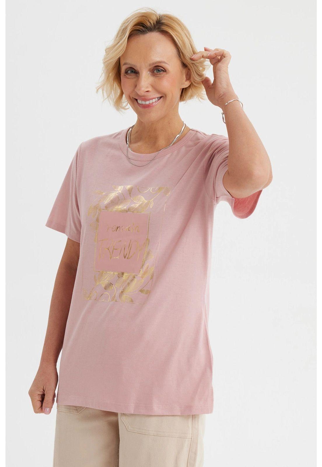 Polera Mujer Print Posicional Palo Rosa- ll-1