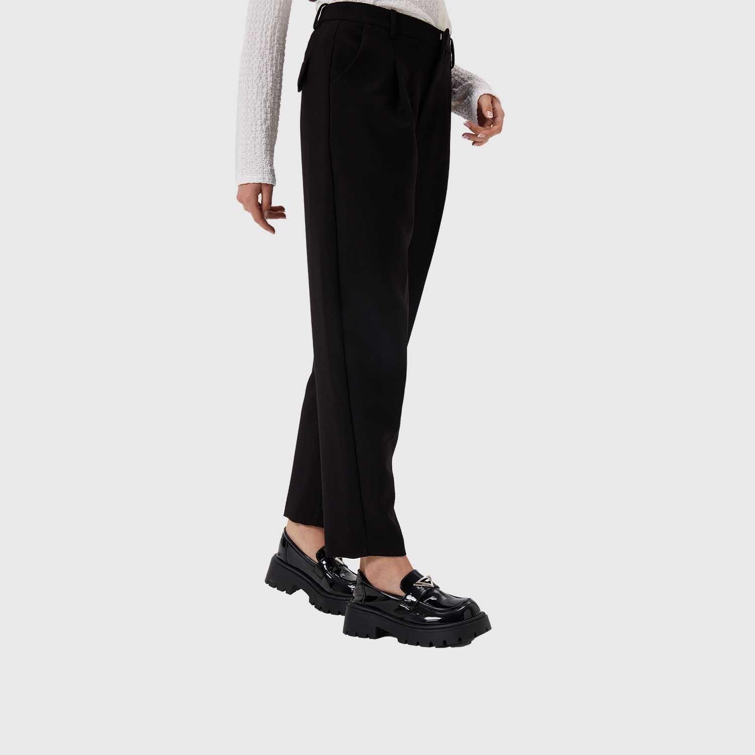 Pantalón Mujer Sastrero Calce Zanahoria Negro Fashion's Park-1