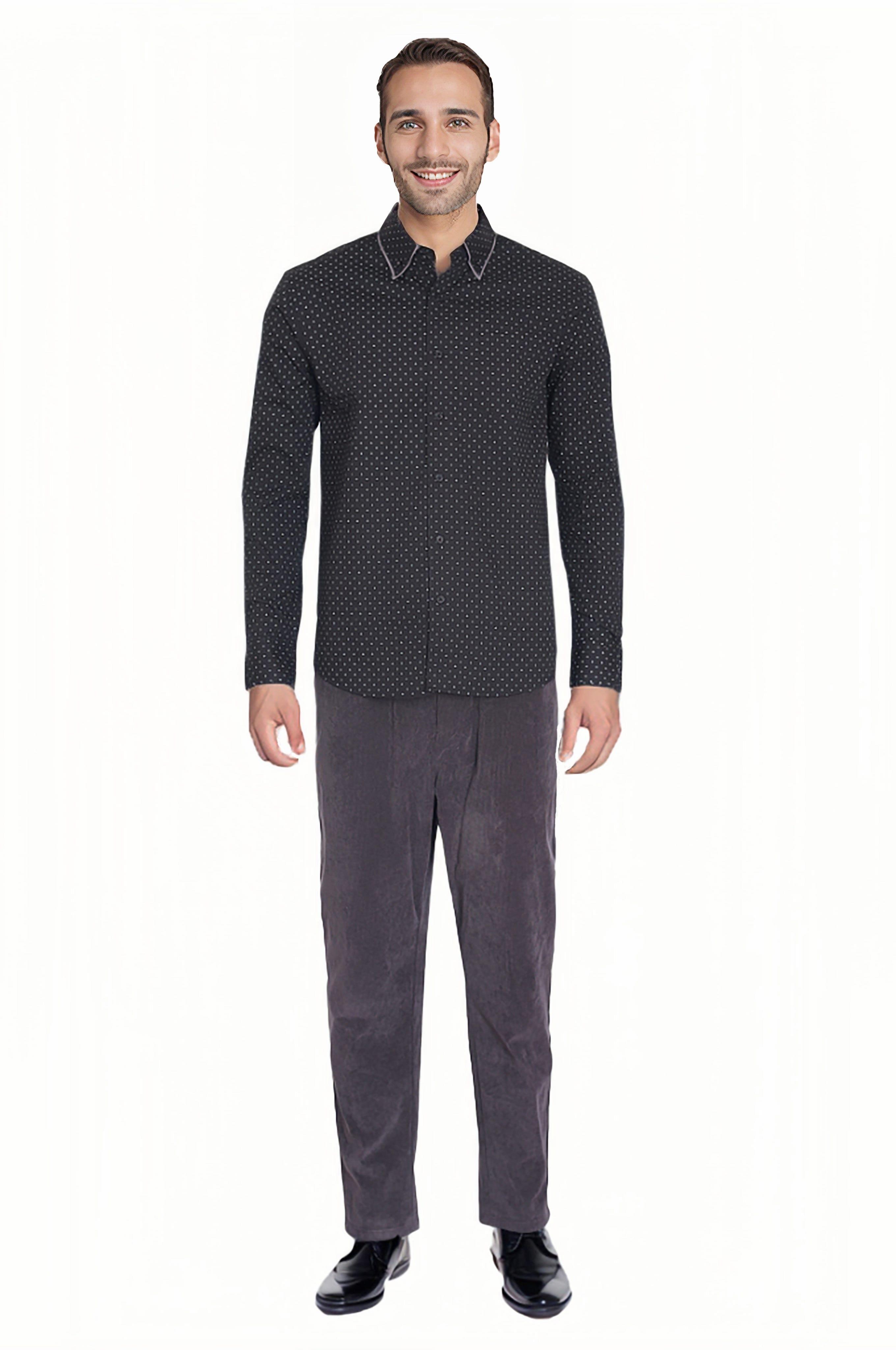 Camisa Hombre Print Negro-1