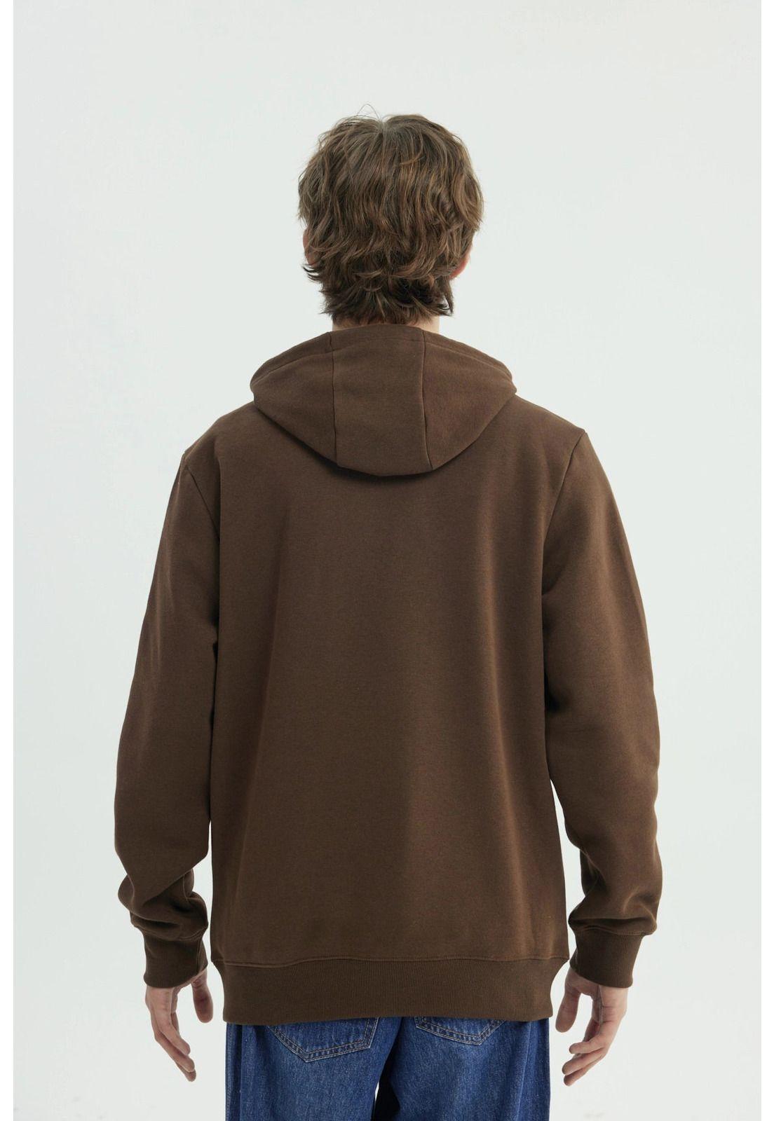 Polerón Hombre Regular Marron-2